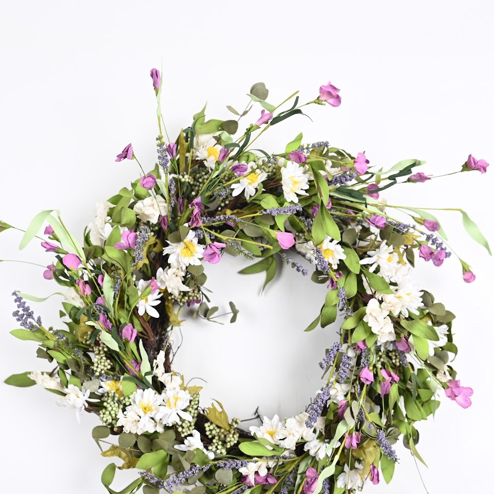 Wildflower Meadow Wreath | Spring Summer Cottage Front Door Decor 