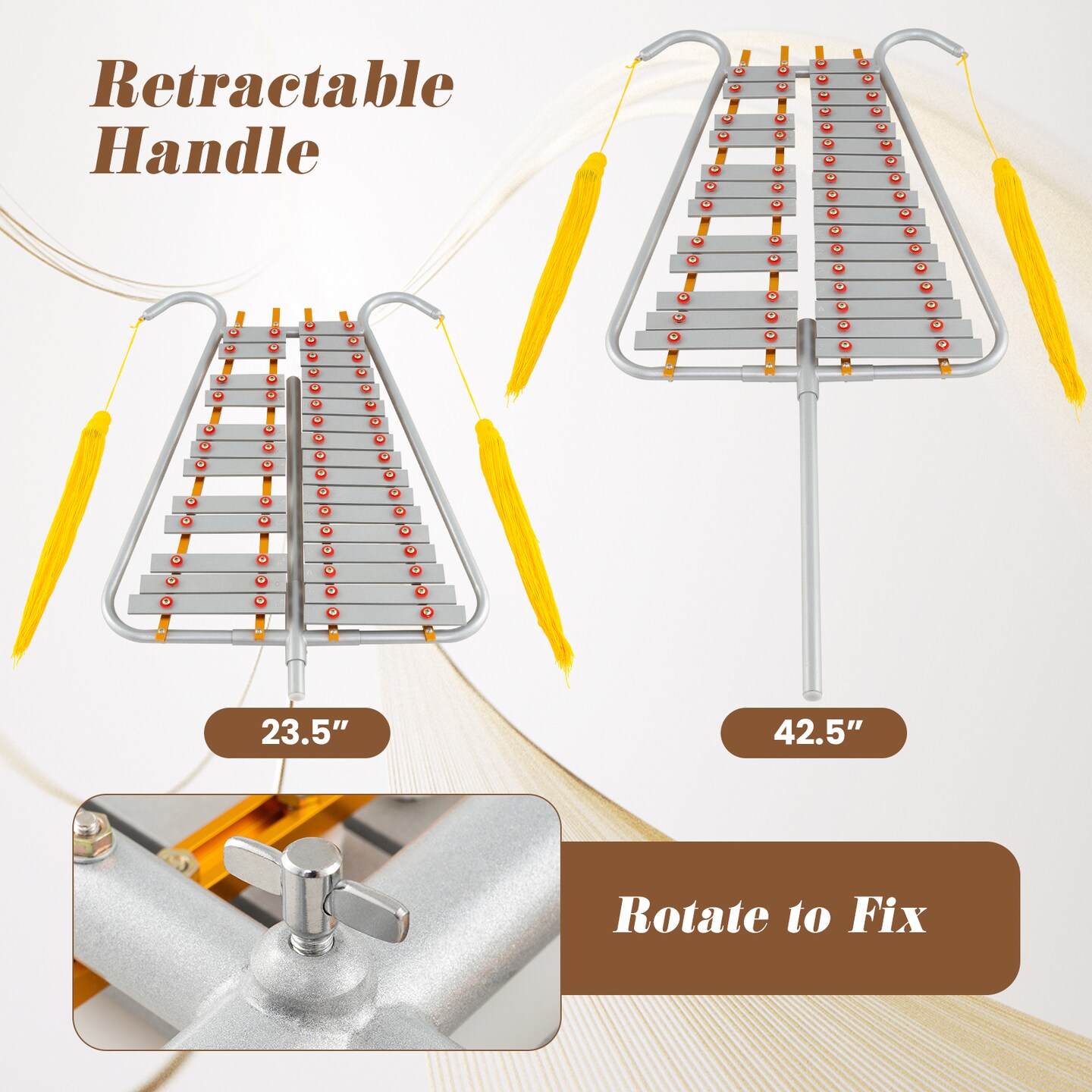 Marching Glockenspiel 29-Note Bell Lyre for Band Performances