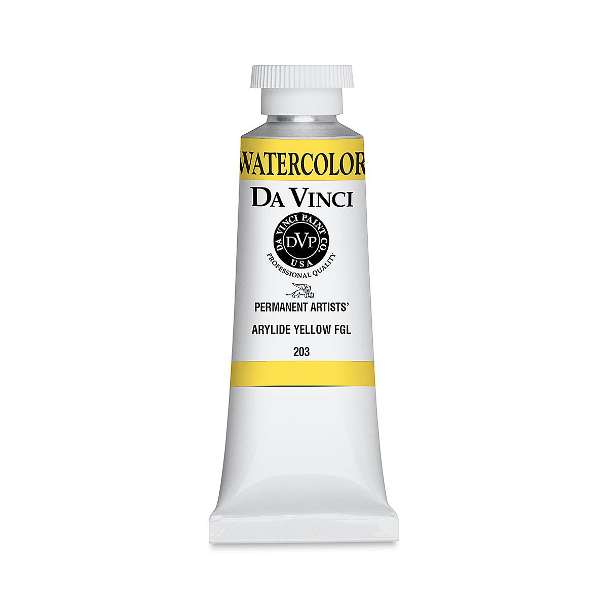 Yellow 37 Da Vinci Artists' Permanent Watercolor - Arylide Yellow, 37 ml tube ...