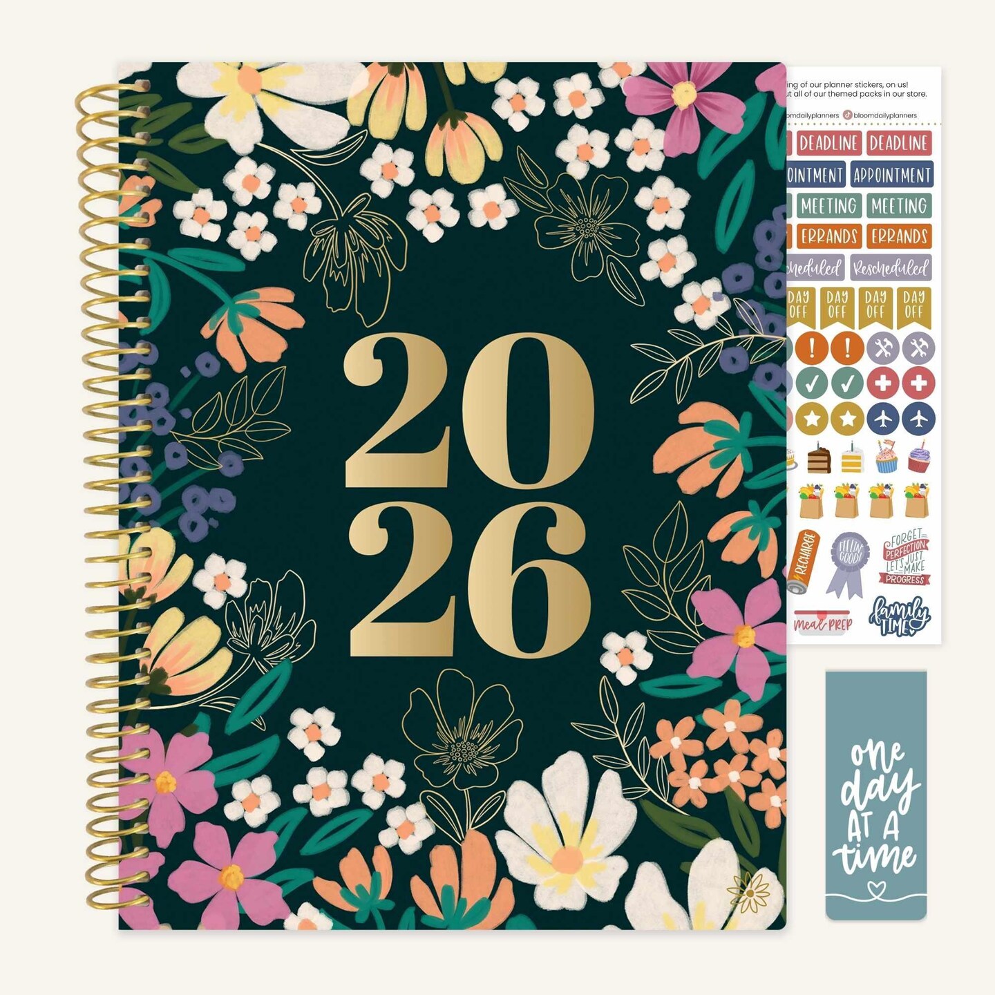 bloom daily planners 2026 Soft Cover Weekly & Monthly Planner, 8.5" x 11", Blooming Wildly