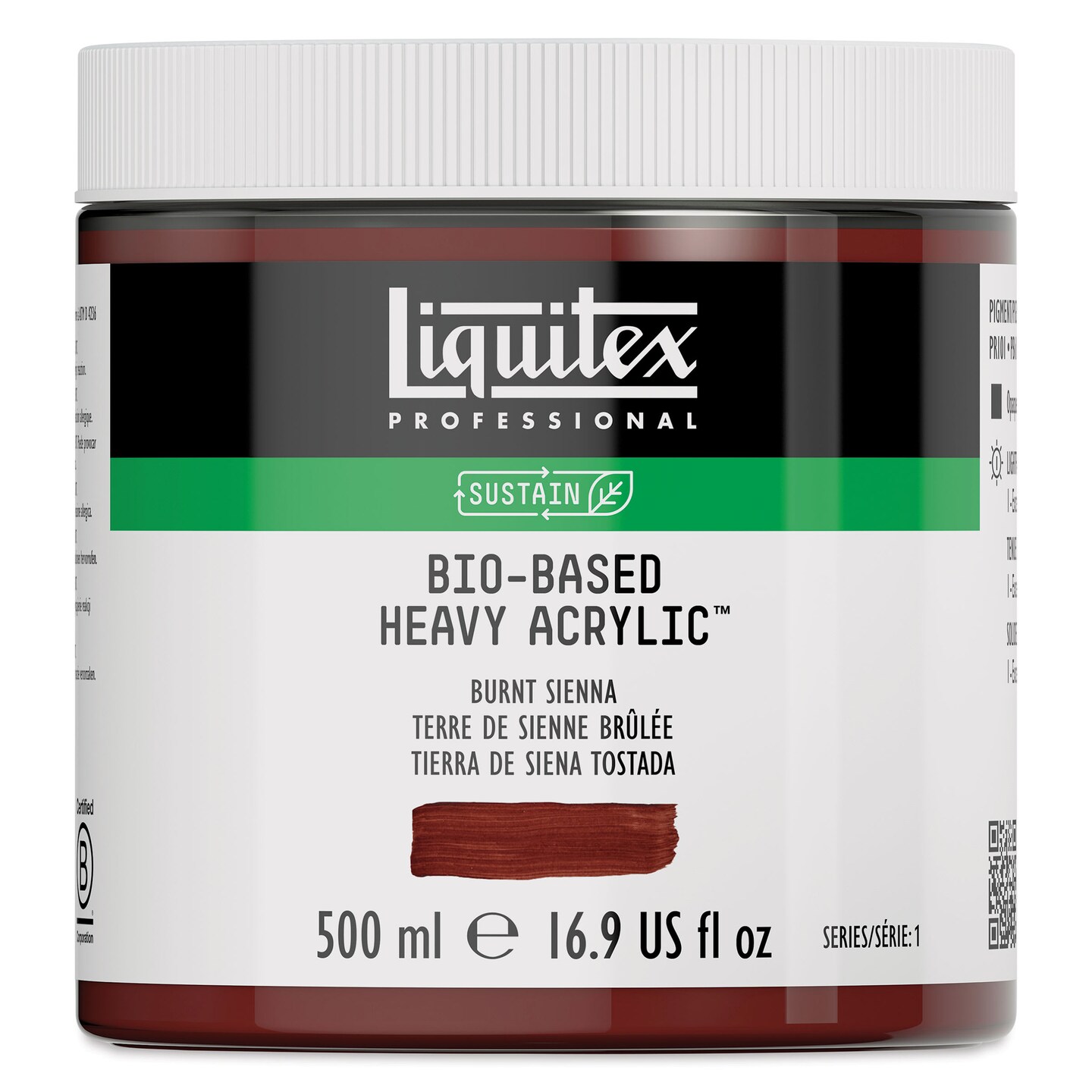 Liquitex Bio-Based Heavy Acrylic Paint - Burnt Sienna, 500 ml