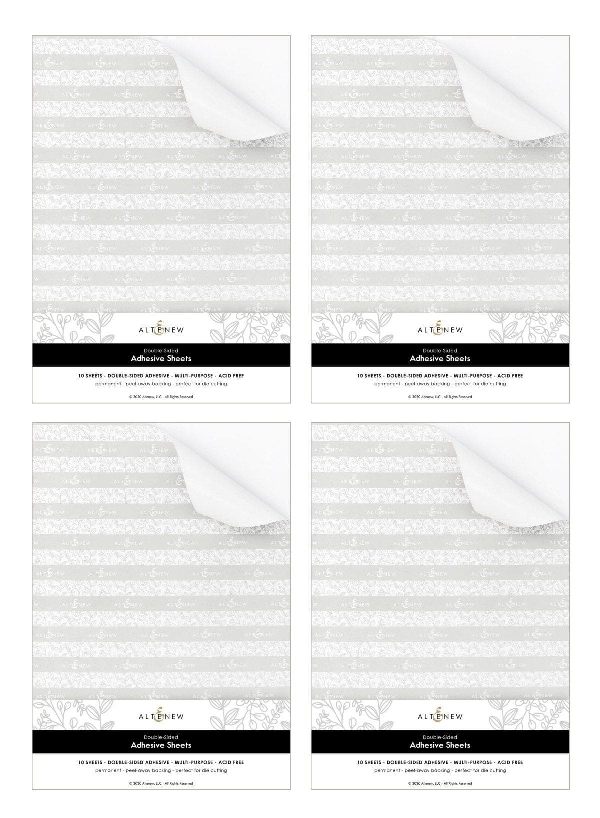 40 Double-Sided Adhesive Sheets Unlimited Bundle (4 Sets of 10 Sheets)