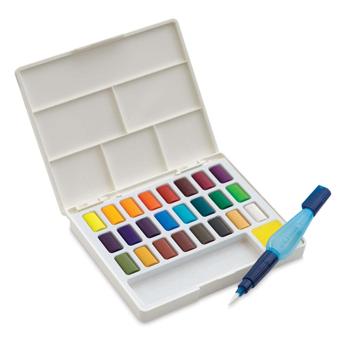 Faber Castell Creative Studio Half Pan Watercolor Sets - Assorted Colors, Set of 24