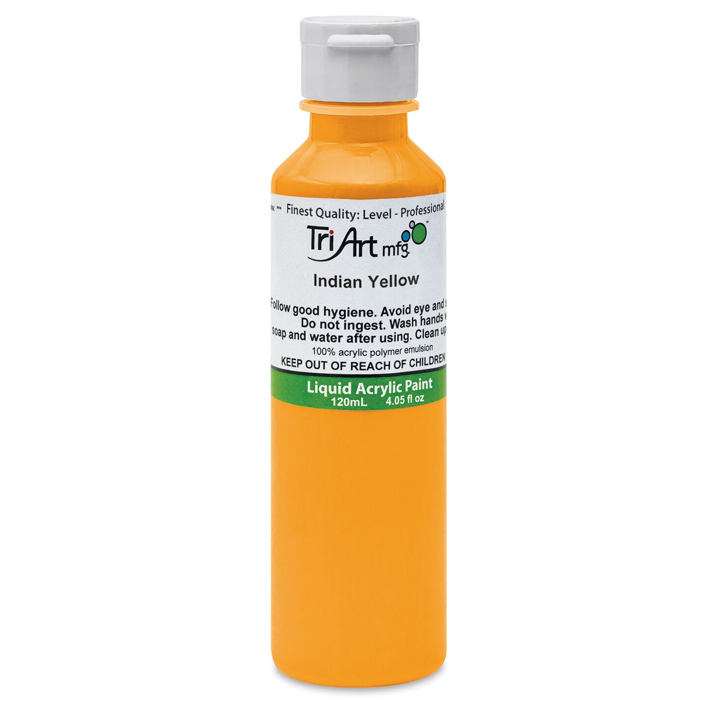 Tri-Art Liquid Artist Acrylics - Indian Yellow, 120 ml bottle