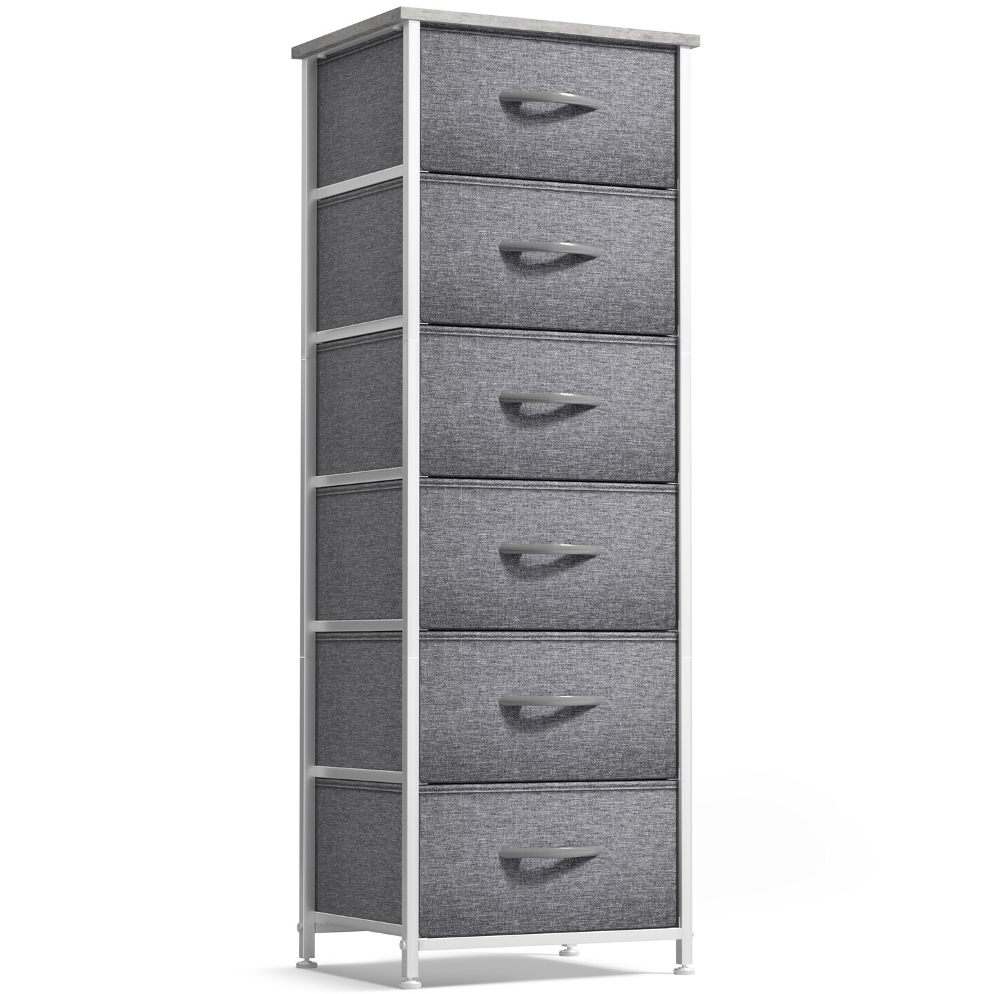 Sorbus 6 Drawers Tall Dresser with Steel Frame, Wood Top & Easy Pull  Foldable Fabric Bins, Color: Grey | Michaels