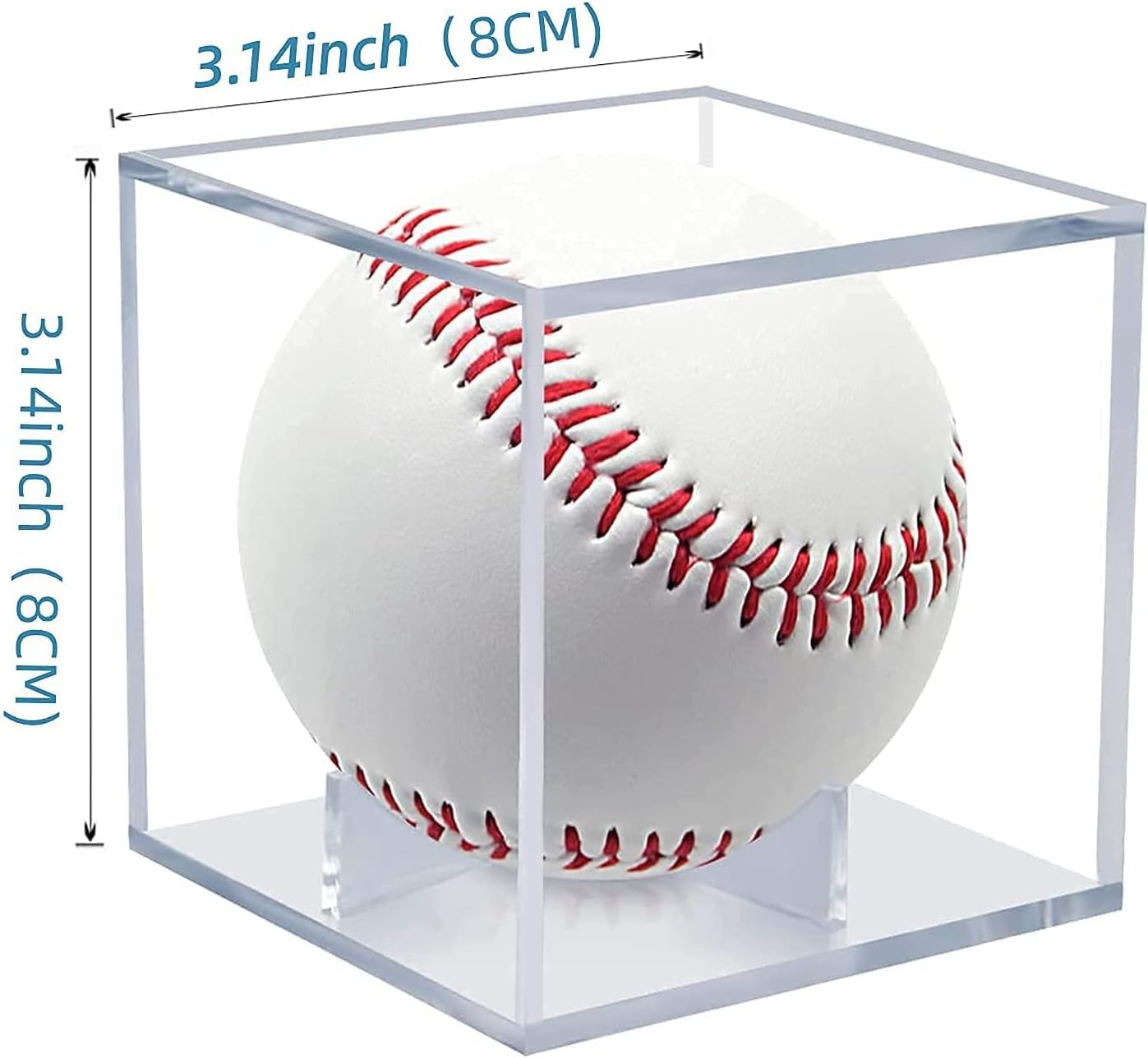 24 Pack Baseball Display Case, UV Protected Acrylic Boxes for Display,Clear Display Case Baseball Cube Memorabilia Showcase Autograph Ball Protector&#x2026;
