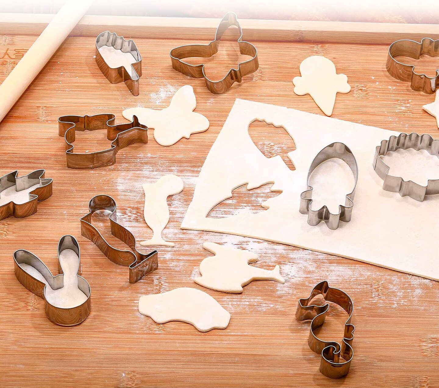 Stainless Steel Cookie Cutter Set Assorted Shapes 108 Pieces
