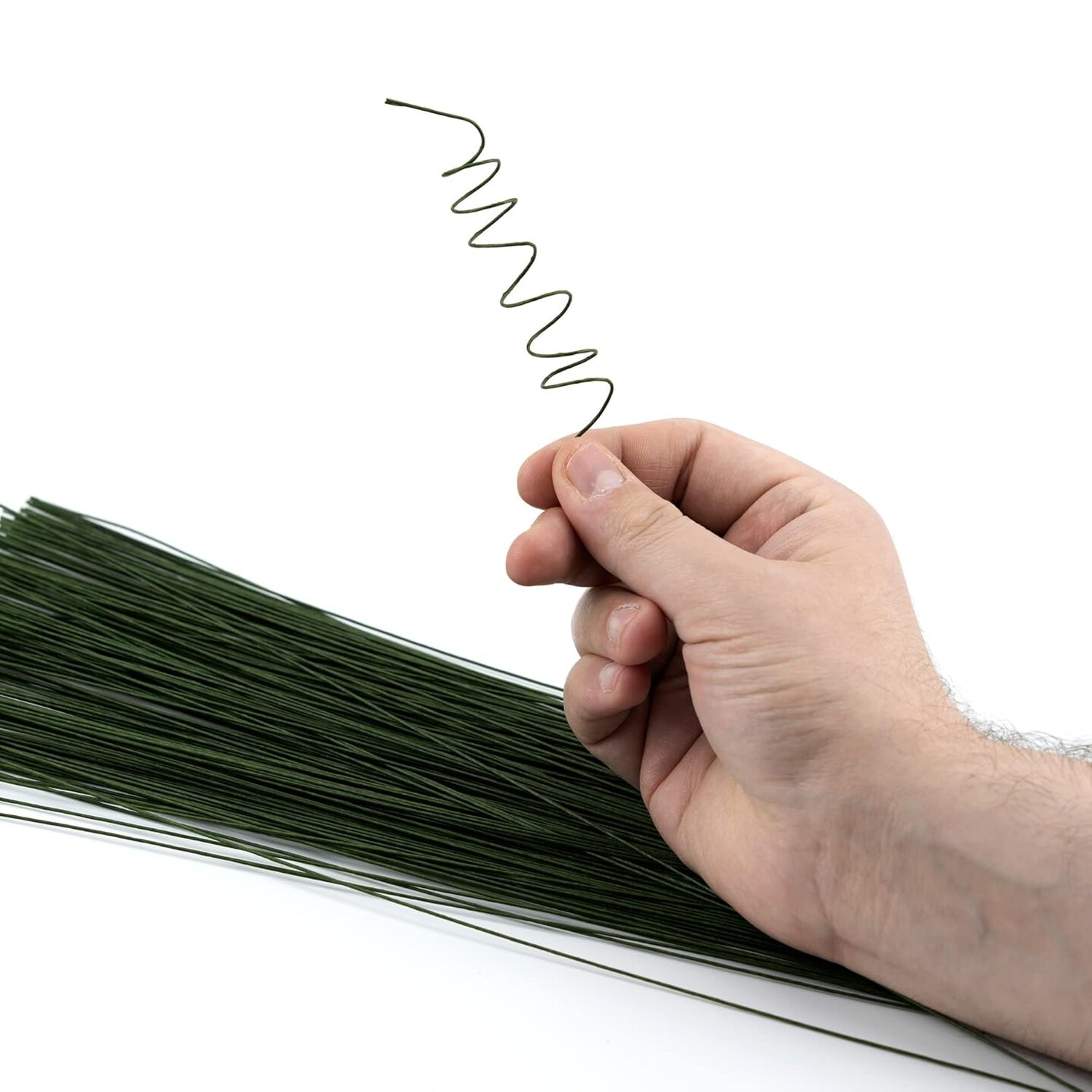 200 Pieces 22 Gauge Dark Green Floral Stem Wire 14 Inch Stem Wire Flower Making Accessory Florist Wire for Crafts Flower Arrangement Stem Wrapping DIY Bouquet Wreath Making Supplies