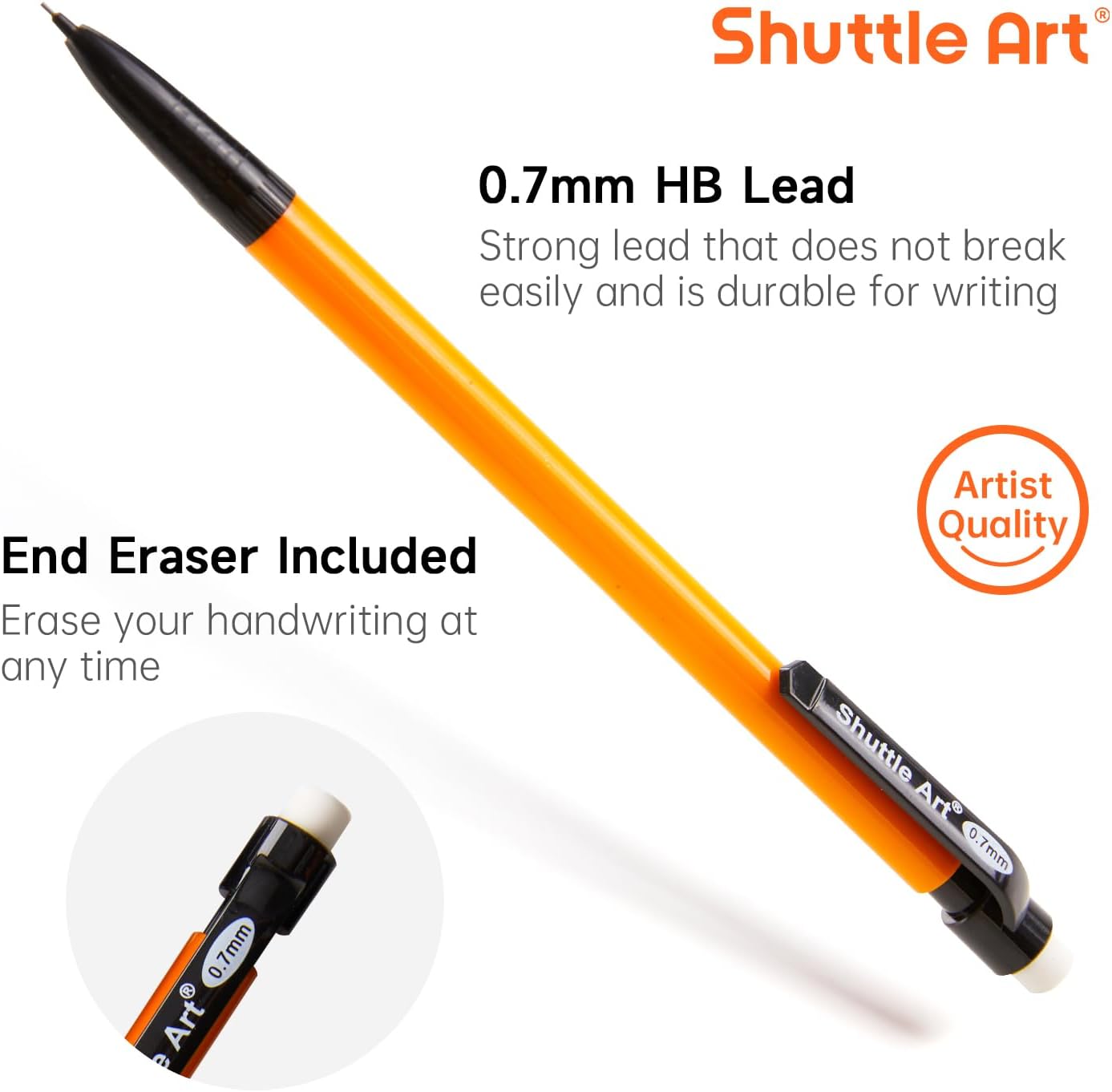 Mechanical Pencils, 162 Pack Bulk Mechanical Pencils 0.7mm Medium Point, HB #2 Lead Pencils, Assorted Barrels, Office School Supplies