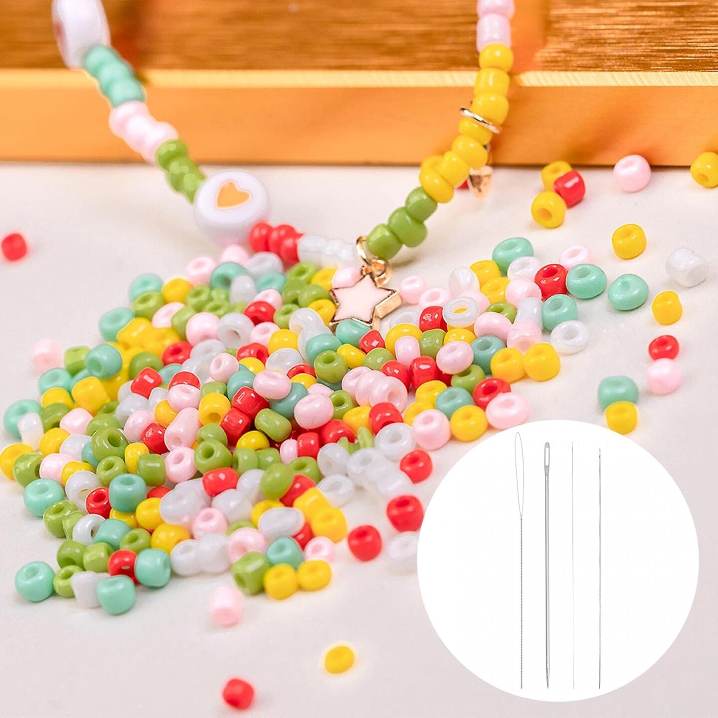 50PCS Fine Beading Needles – 4.72" Stainless Steel for Embroidery & Sewing