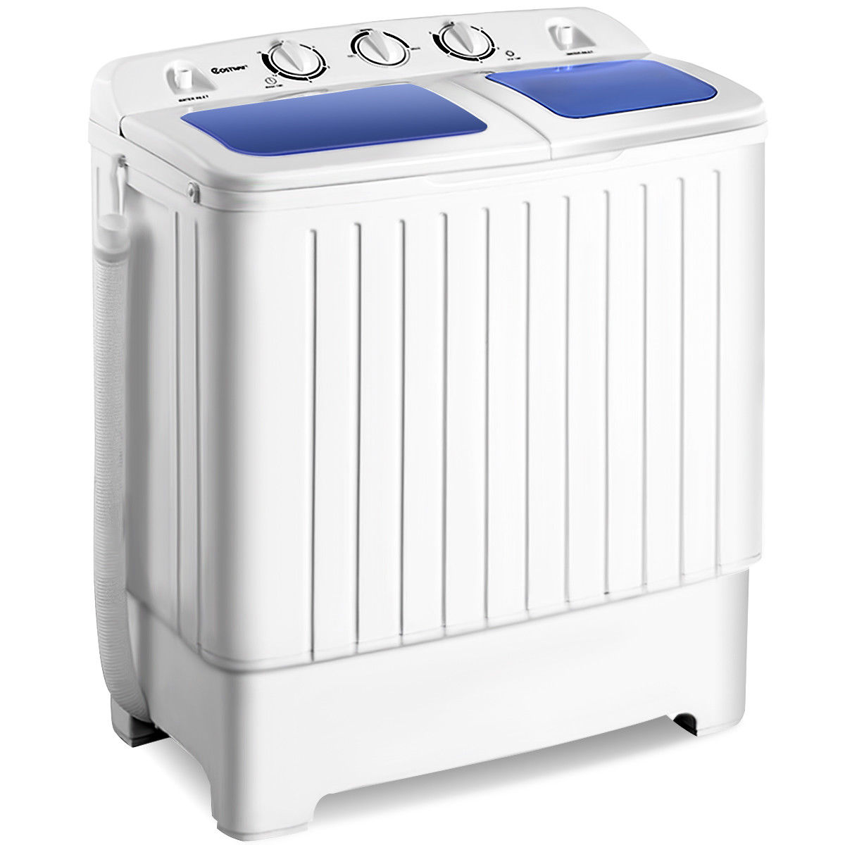 Costway 17.6 lb Portable Mini Compact Twin Tub Washing Machine Washer Spin Dryer