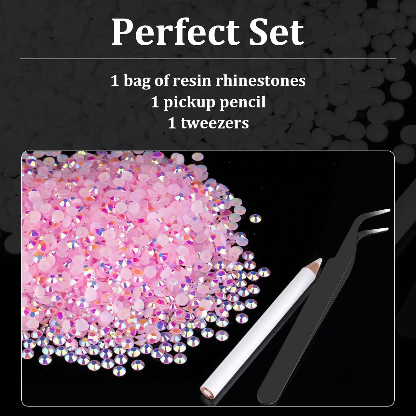 5000pcs 3mm Resin Rhinestones Bulk, Light Pink AB Flatback Round Jelly Rhinestones Bedazzling Non Hotfix Crystal Gems Large Quantity Wholesale for DIY Crafts Clothes Tumblers Face Makeup Manicure