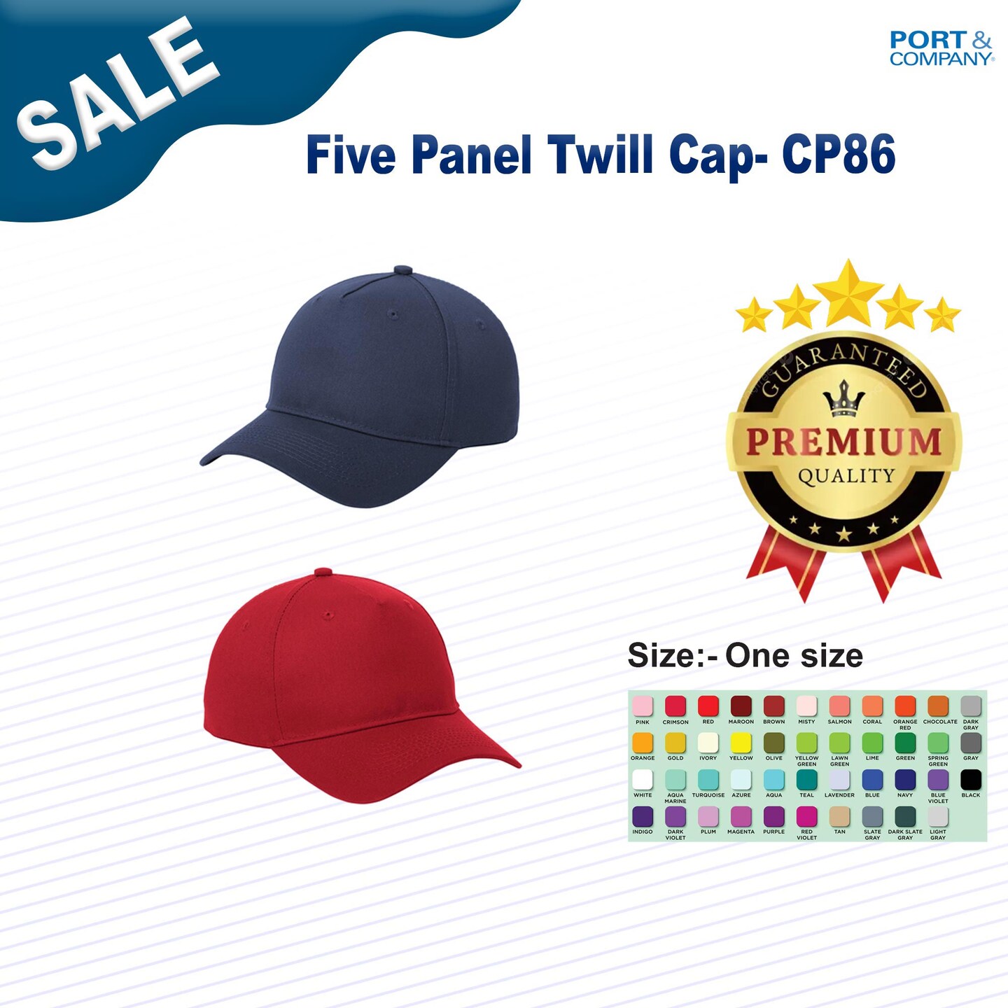 Port &#x26; Company&#xAE; Five Panel Twill Cap