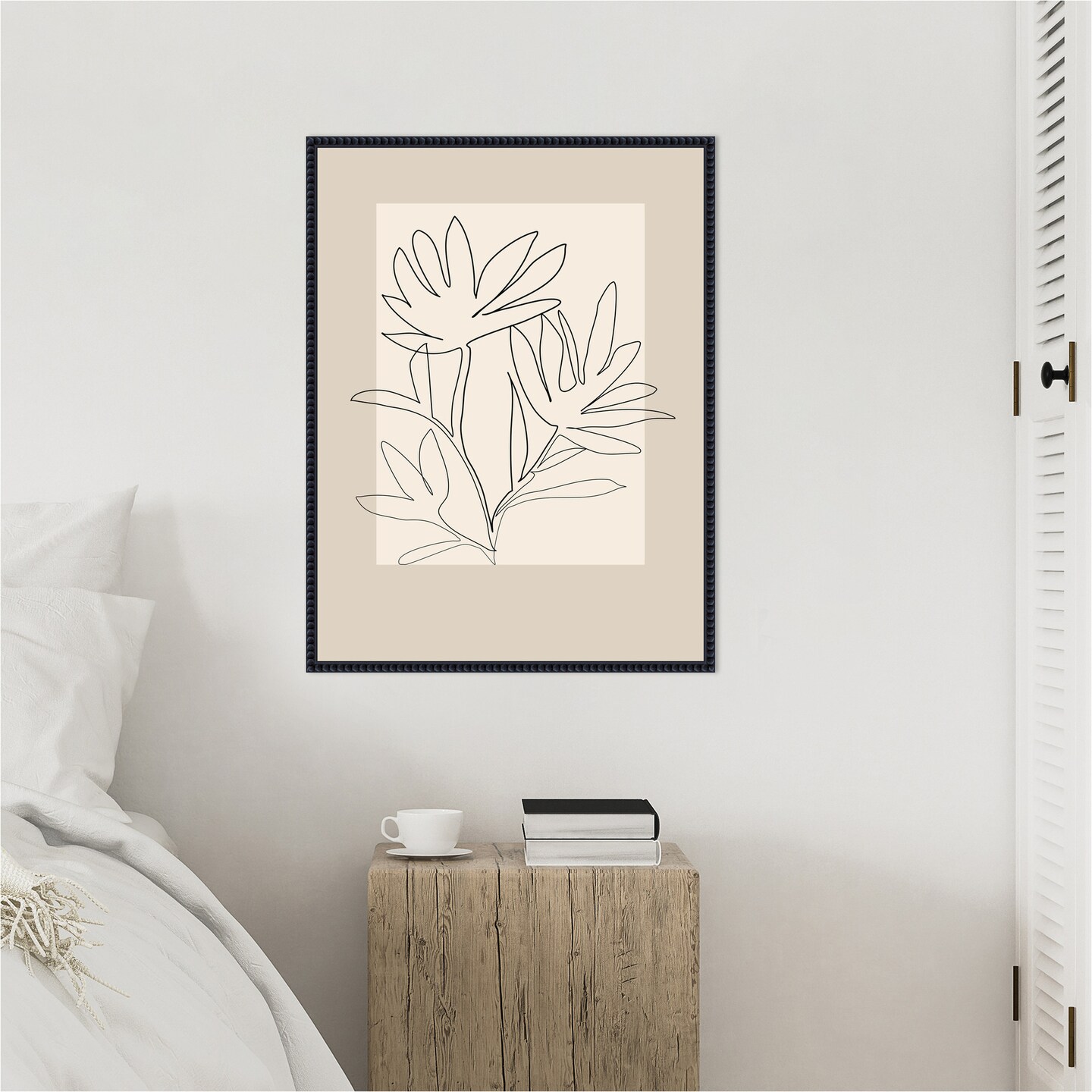 Line art 4 by Elena Ristova Framed Canvas Wall Art