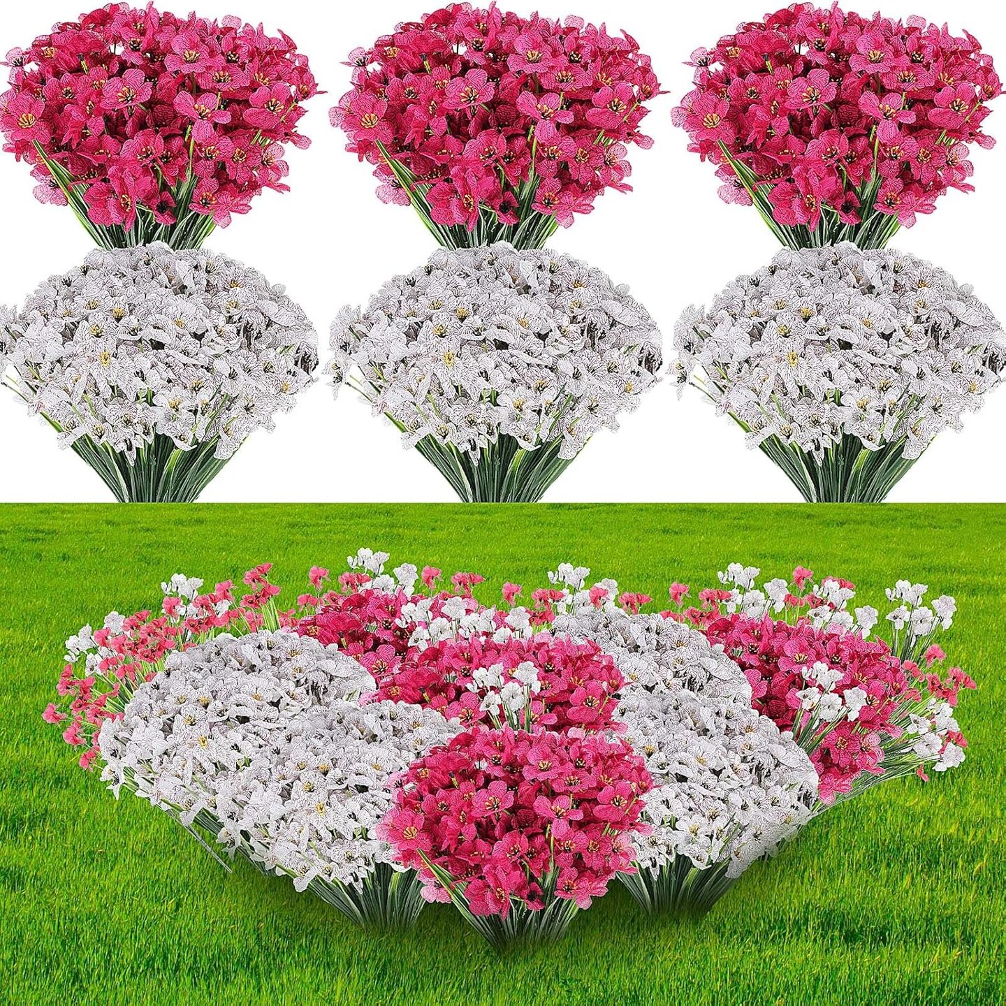 50 Bundles Bundles &#x26; Bouquets Artificial Flowers Outdoor