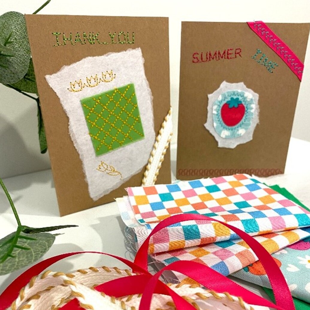 Sewn Hand Crafted Note Cards