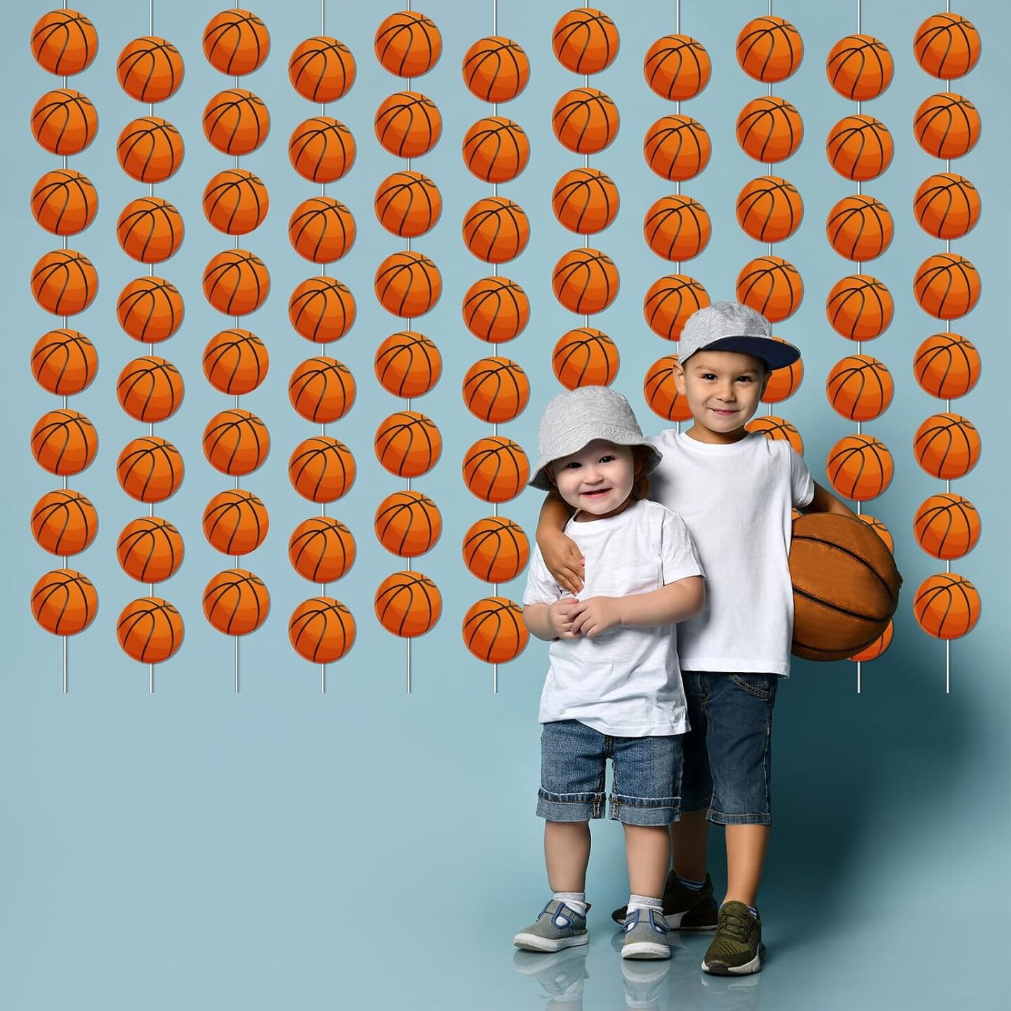 12 PCS Basketball Banners Basketball Happy Birthday Party Hanging Swirl Sport Party Garland Kit for Boys Kids Teenagers Men B-day Photo Prop Basketball Team Slam Dunk Birthday Baby Shower Party Decor