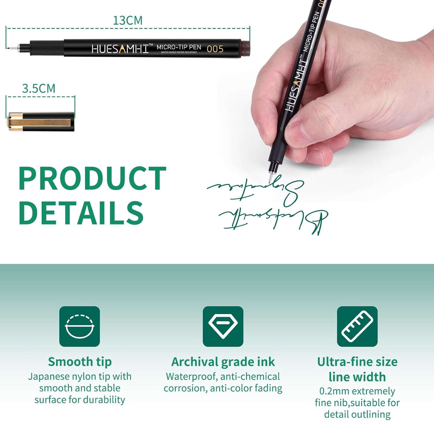 8 Colors Waterproof Ink,FineLiner Pens for Art Illustration,Sketching, Anime, Bullet journal,and Technical Drawing