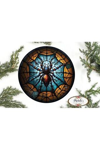 Faux Stained Glass Spider Sign | Michaels