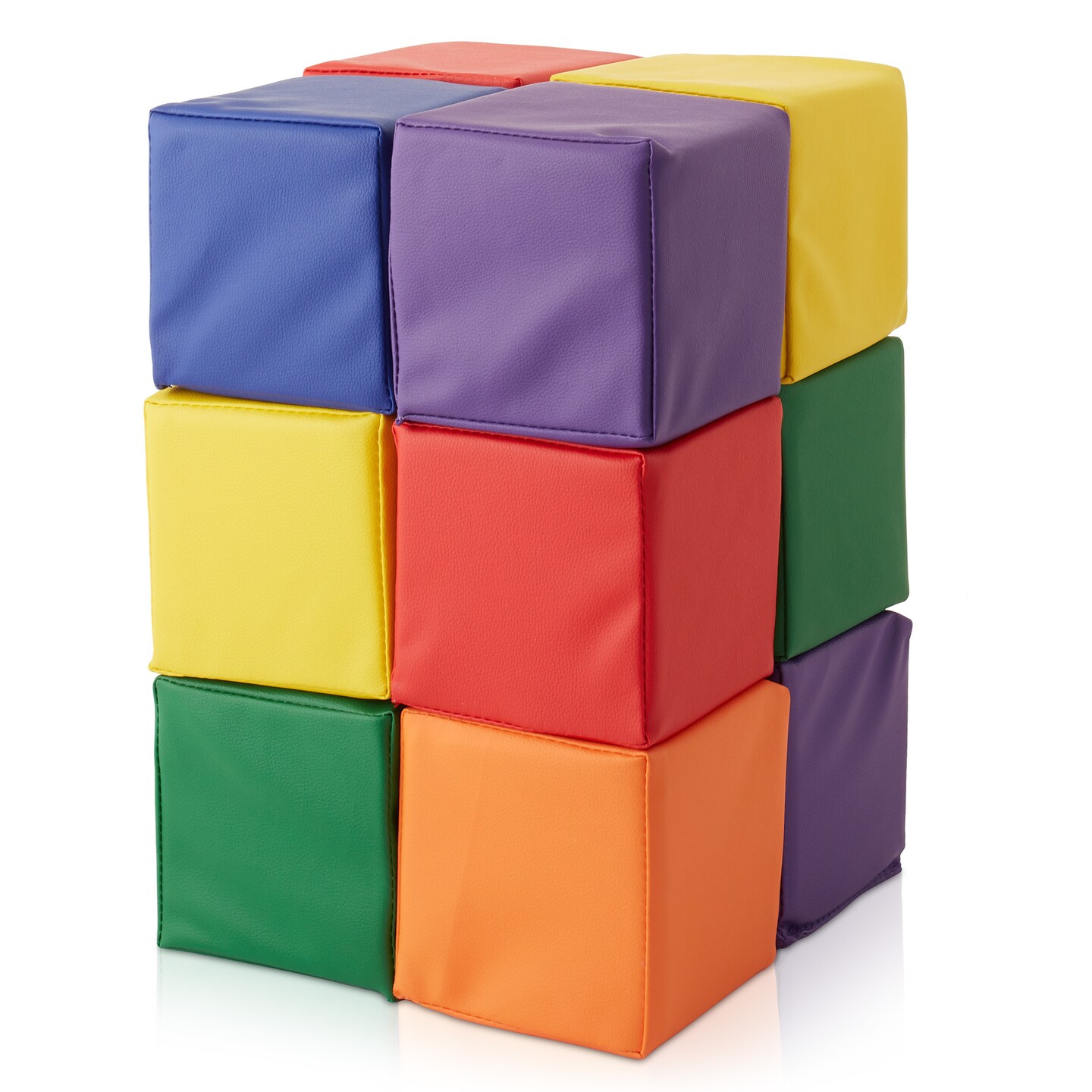 Casafield Toddler Foam Building Block Sets, Soft Play Colorful Kids Stacking Cubes for Daycare, Nursery, Preschool