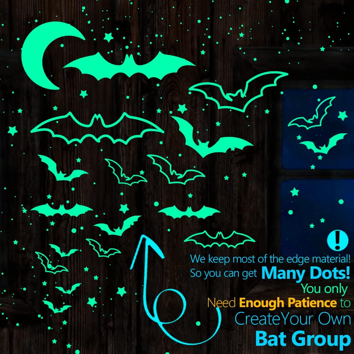 Bats Wall Decor - Glow in The Dark Bat Decor Halloween Decoration Stickers for Halloween Home Decor, Bat Stickers Goth Room Decor for Room D&#xE9;cor - Birthday Christmas Gift for Boys Girls Toddlers