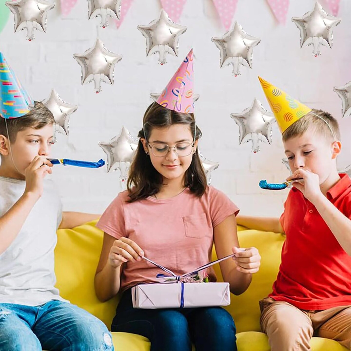 10 Inch Silver Star Shape Foil Balloons 20pcs Small Mylar Helium Balloons Star Shaped Balloons Mylar Balloons Balloons for Birthday Party Anniversary Wedding Baby Shower Decorations