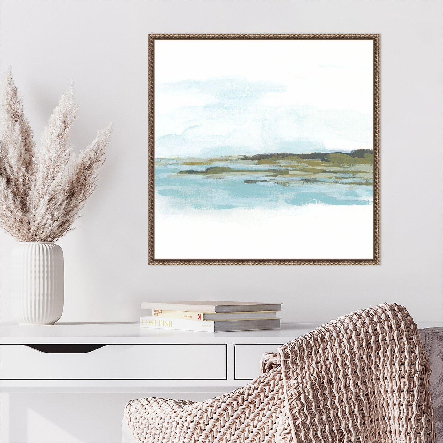 Shoreline Cameo II by June Erica Vess Framed Canvas Wall Art