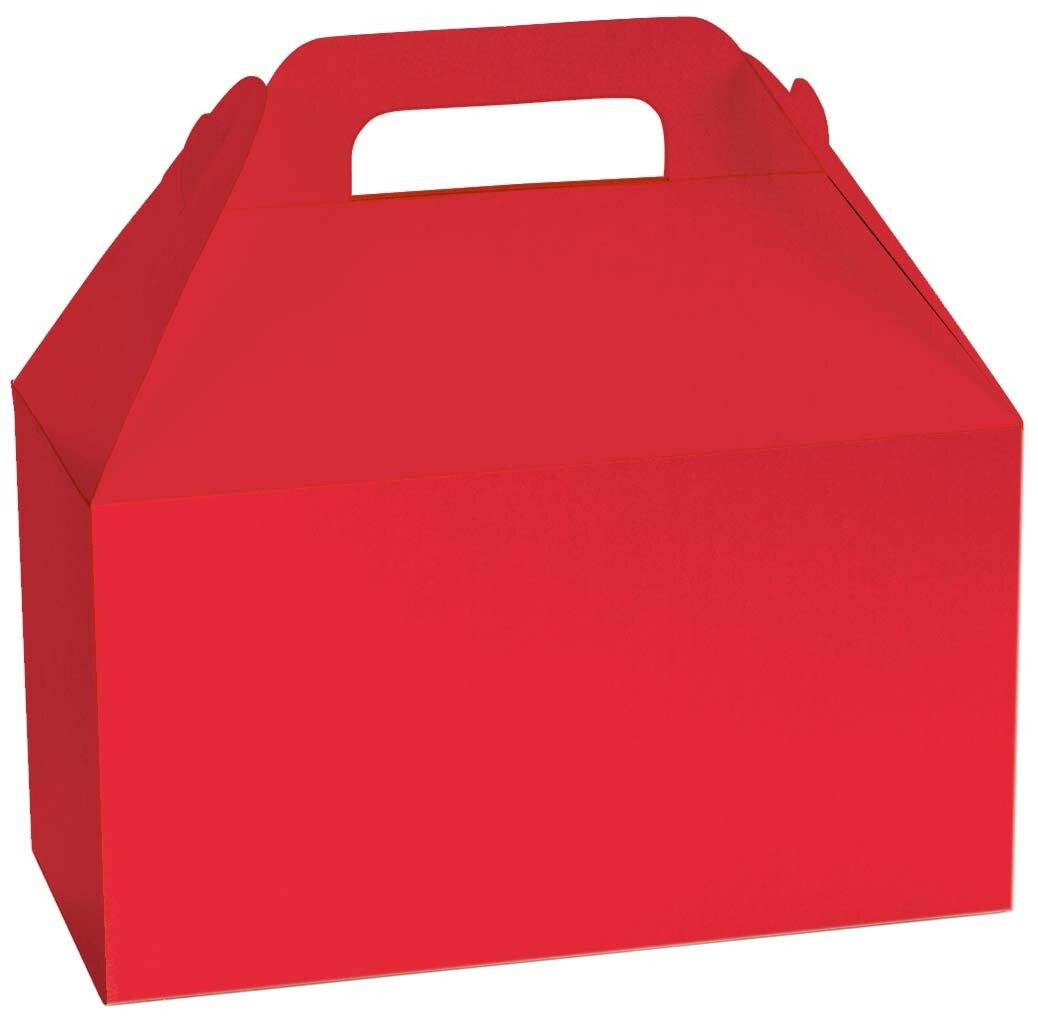 Pack/6: Red Gable Box - 8-1/2 x 5 x 5-1/2&#x22;
