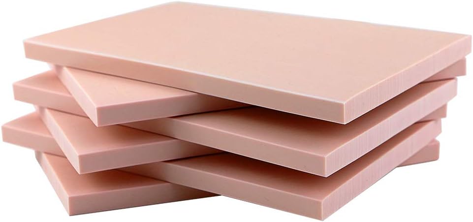 6-Pack 4"x6" Pale Pink Rubber Carving Blocks for Stamps & DIY Crafts