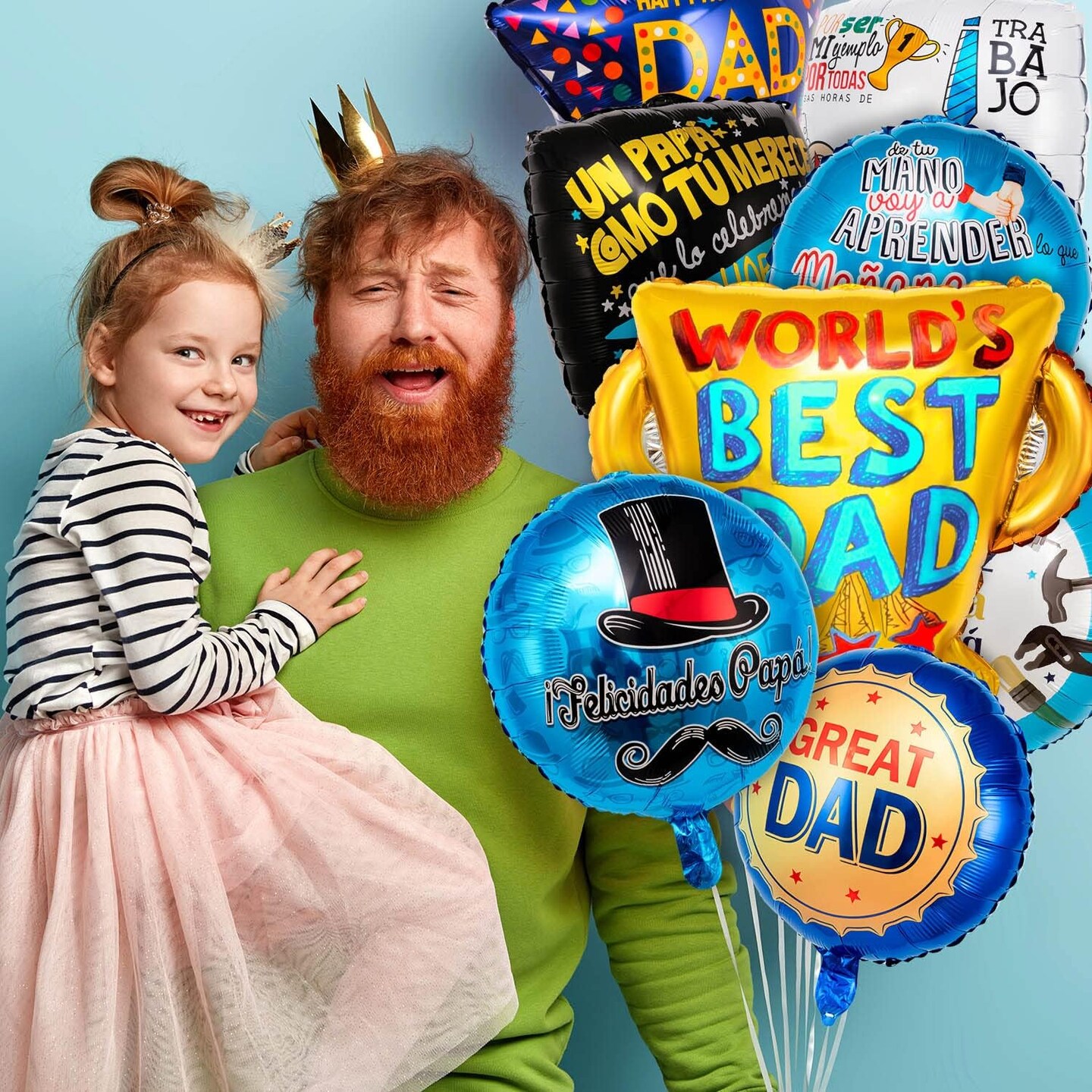 Happy Father&#x27;s Day Balloons, 11Pcs Premium Aluminum Foil Fathers Day Balloons, Large Size Best Dad Day Balloons for Father&#x27;s Day Party Birthday Decorations Supplies