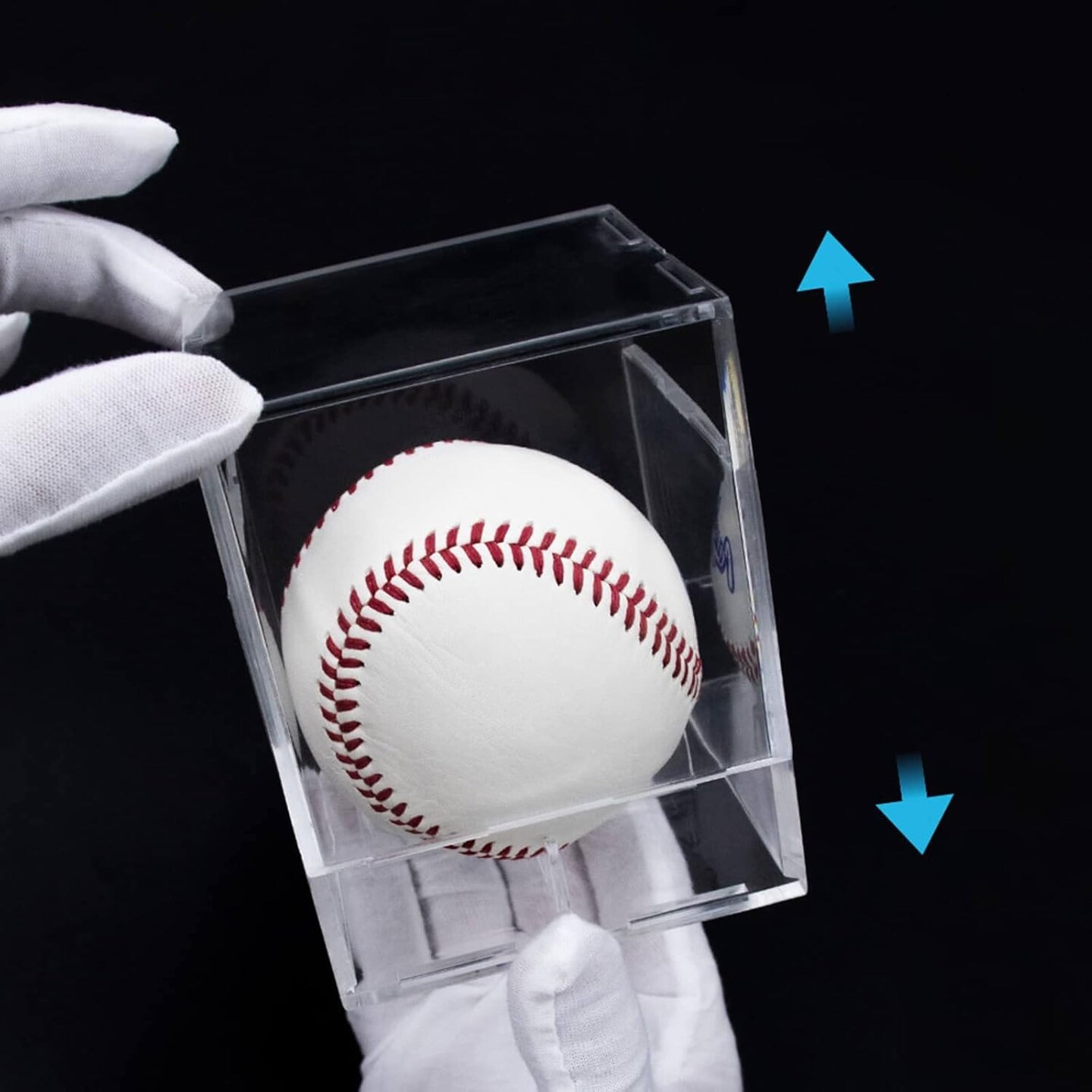 4 Pack Baseball Display Cases - UV Protected Acrylic Square Baseball Holder, Official Size Baseball Display Boxes, Clear Display Cube Baseball Memorabilia Showcase Autographed Ball Protector