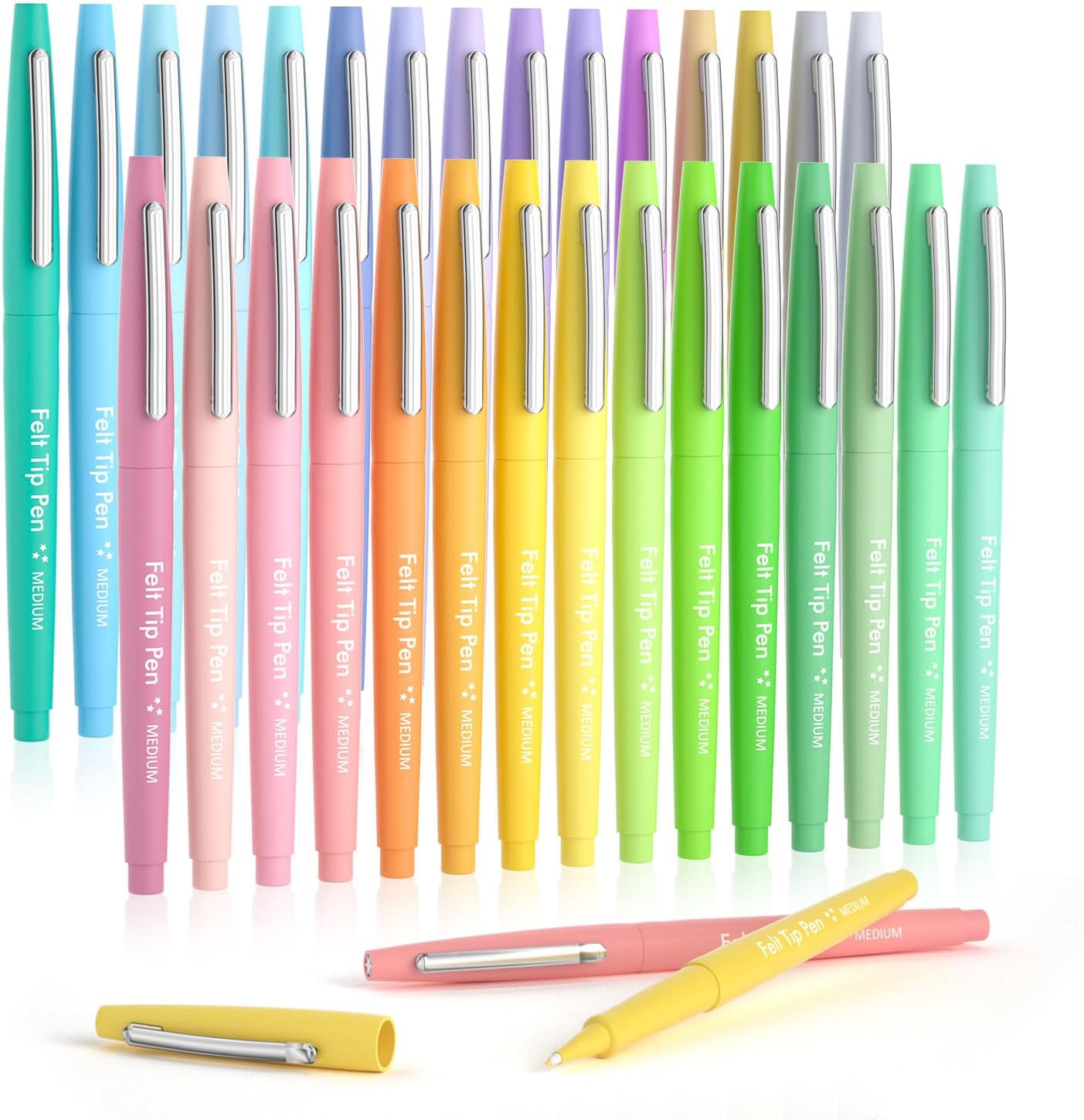 thumbnail image 2 of 600-Pack Felt Tip Pens – Fine Fibre Drawing Markers For School Kids Colouring 2 of 3