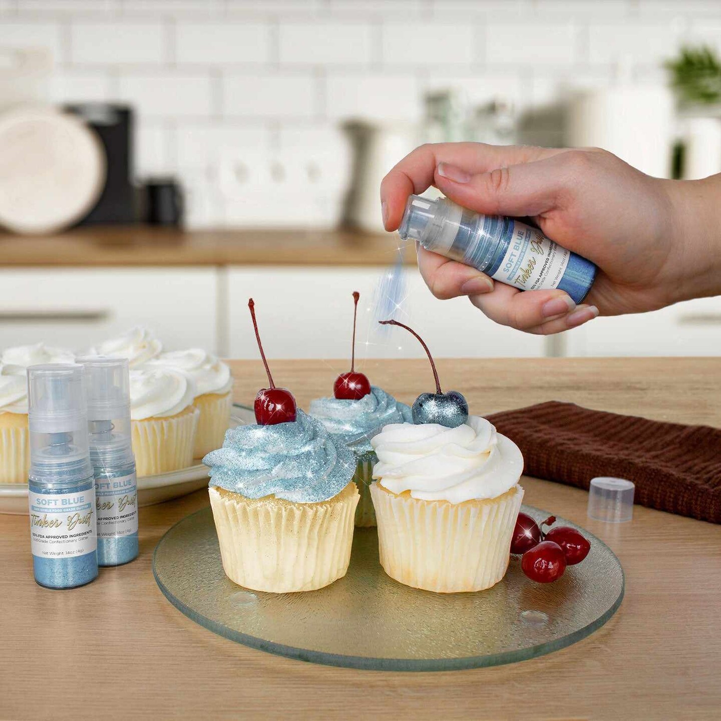 Soft Blue Edible Glitter Spray 4g Pump | Tinker Dust&#xAE;