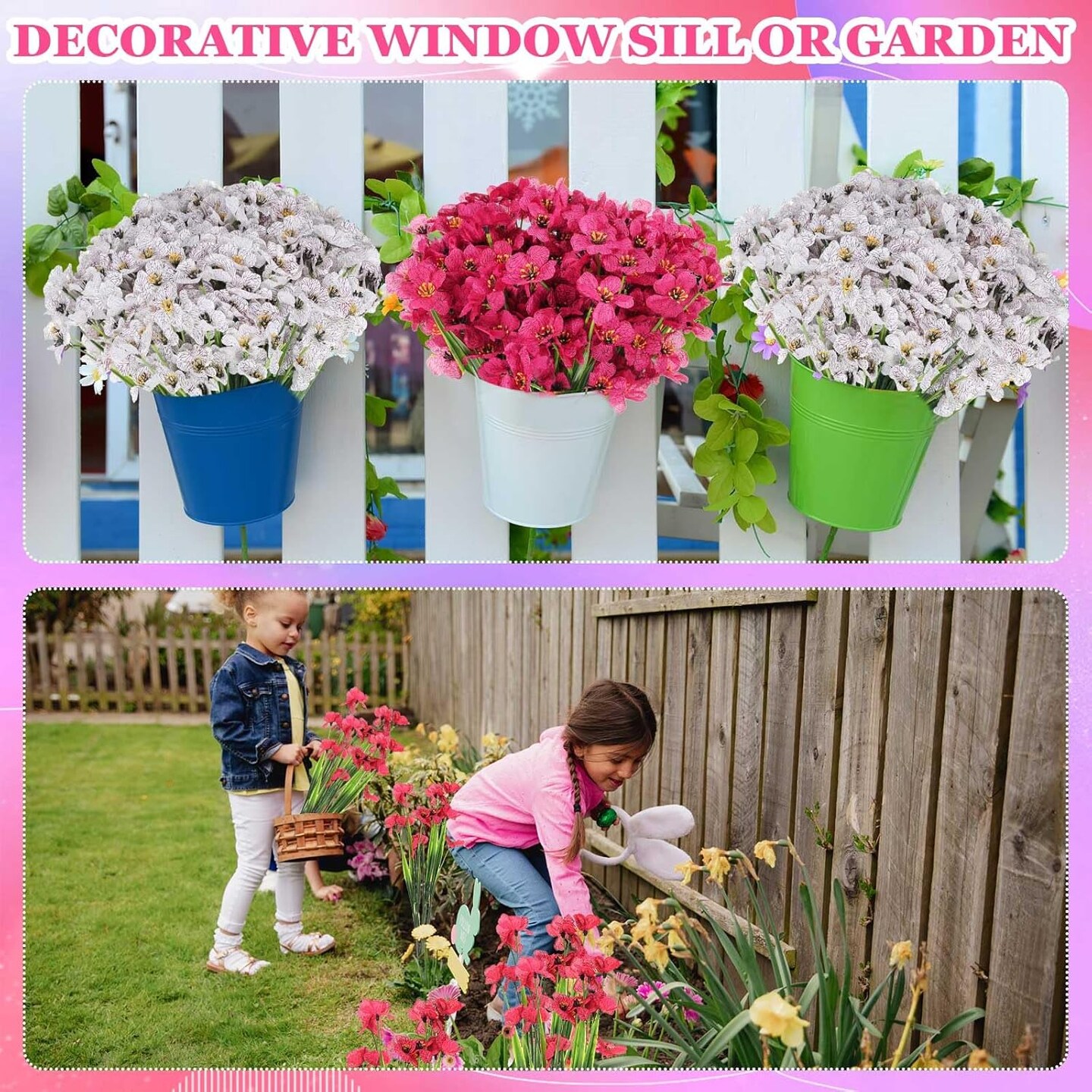 50 Bundles Bundles &#x26; Bouquets Artificial Flowers Outdoor