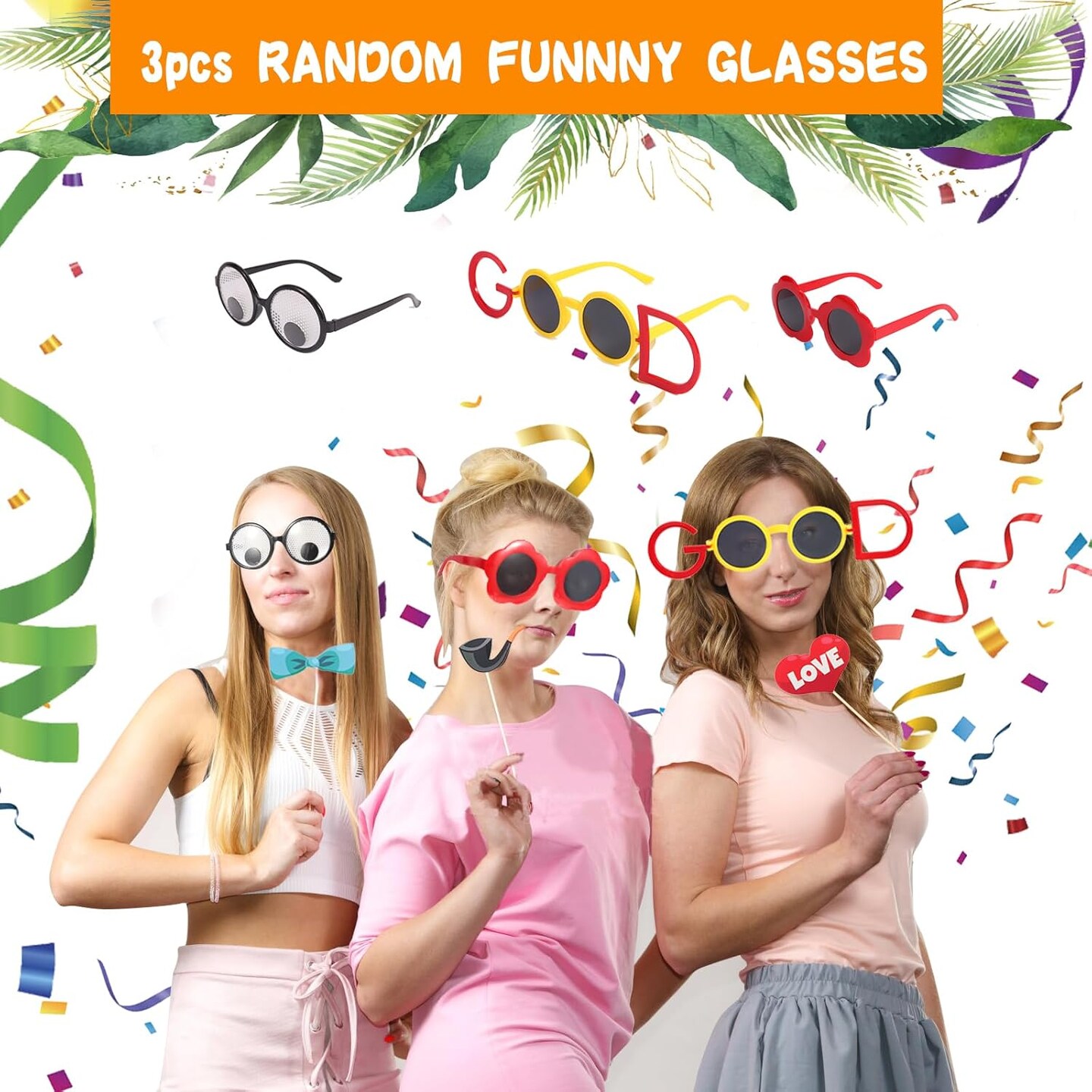 Large Funny Photo Booth Props Set – Hats, Glasses & Party Accessories