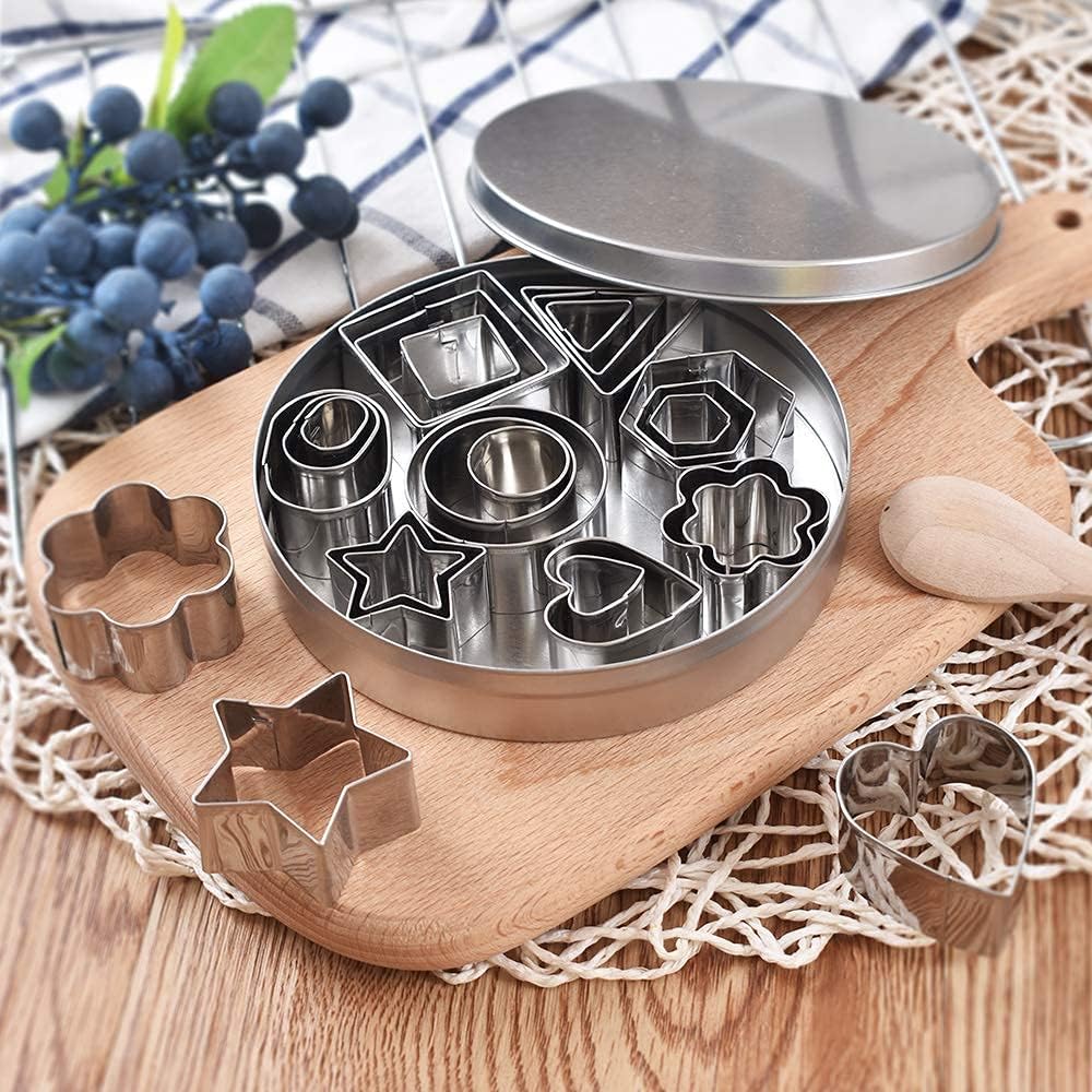 Stainless Steel Mini Cookie Cutter Set 24 Pieces