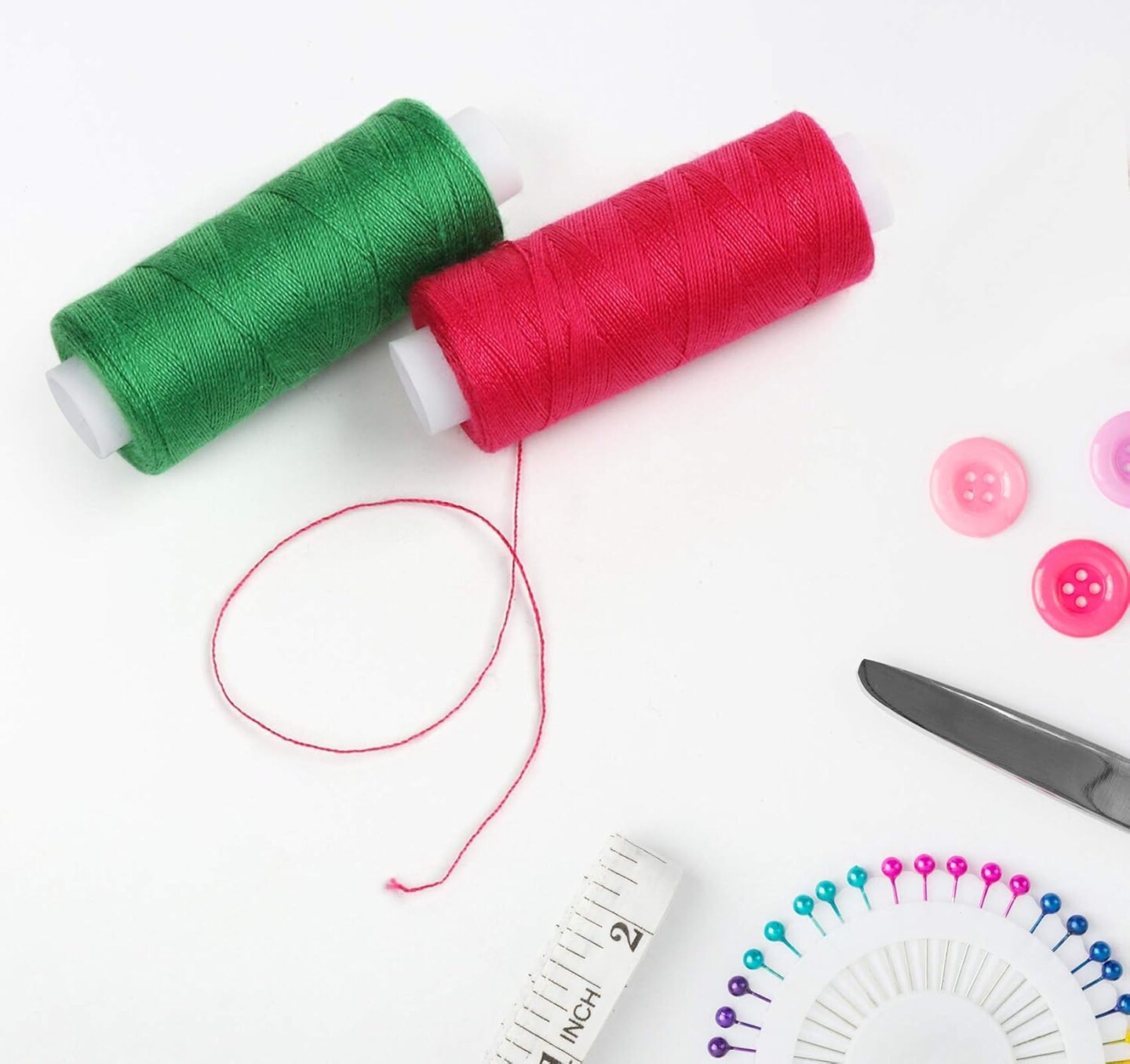 100-Color Polyester Sewing Thread Set 250yd Spools with Needles & Tools