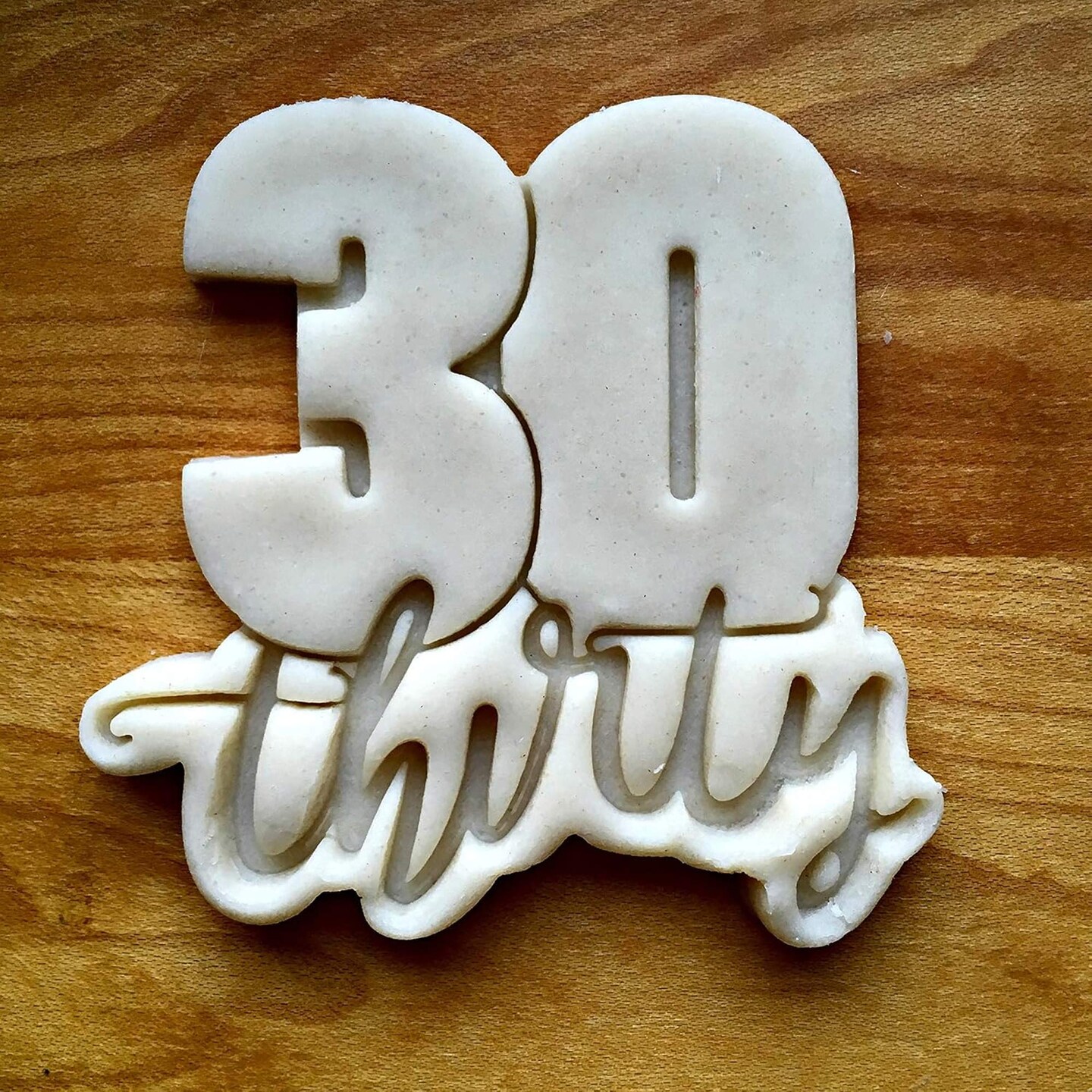 Sweet Prints Inc Lettered Number 30 Cookie Cutter Dishwasher Safe 3"