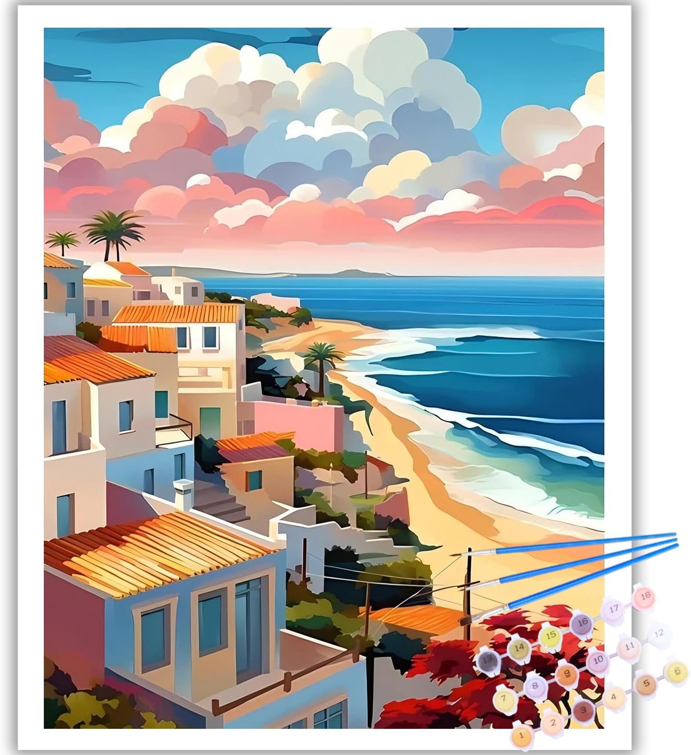 Landscape Paint by Numbers Kit, 16x20", Scenic Design, Ideal for Home Decor