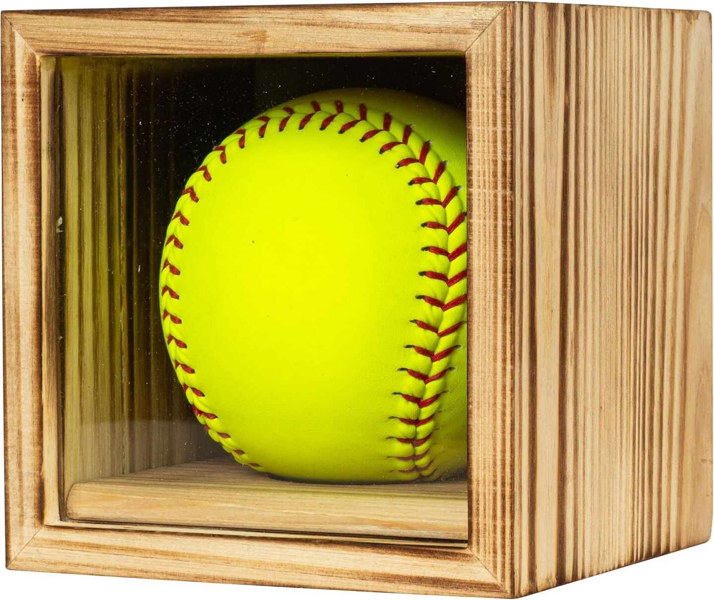 9&#x22; Baseball 12&#x22; Softball Display Case for Balls Homerun Shadow Box Frame Wall Mount Small Stand Holder Cubes Memorabilia Clear Sport Collectibles Single Gifts for Boys Carbonized