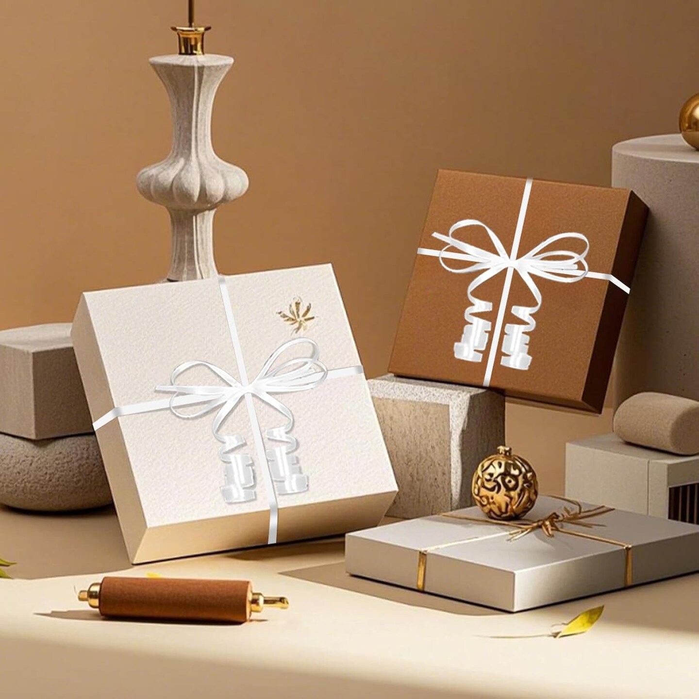 White Curling Ribbon, 500 Yards Balloon String for Gift Wrapping & Party Decor