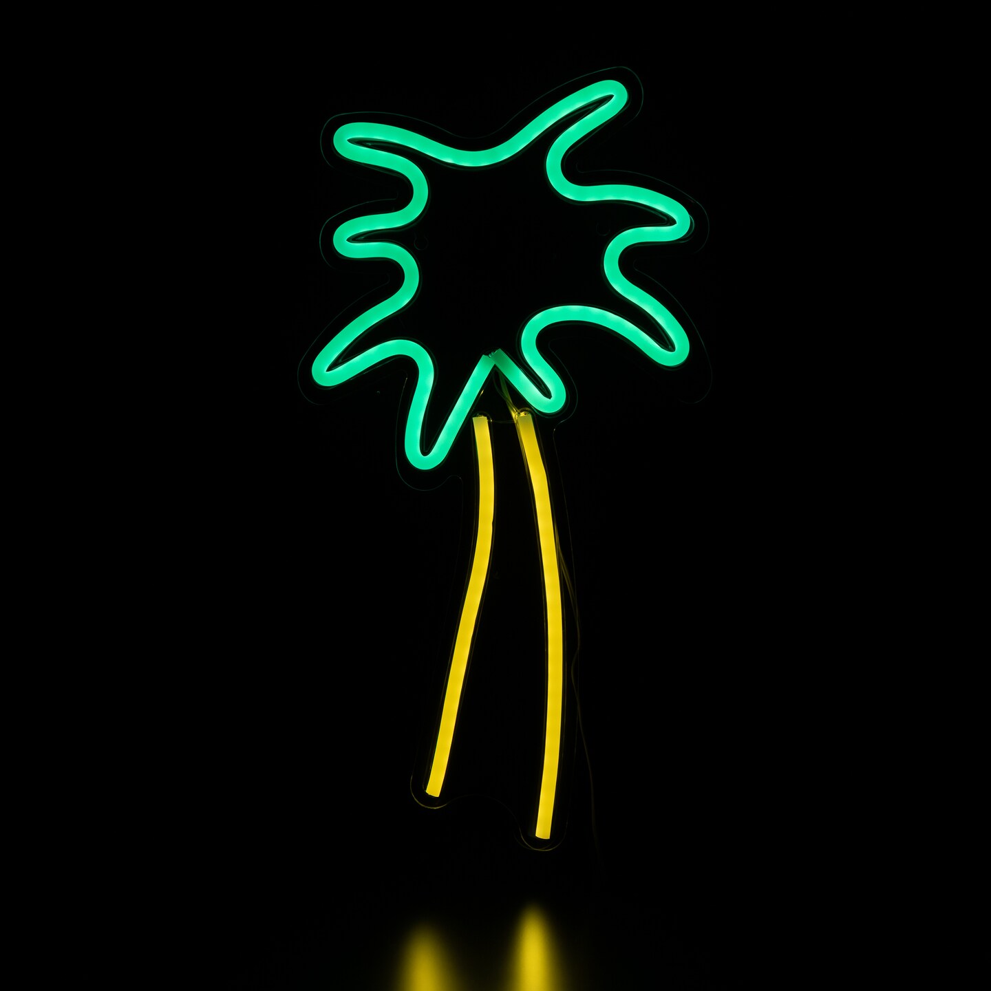 Northlight LED Palm Tree Neon Lighted Wall Art - 19" - Green and Yellow