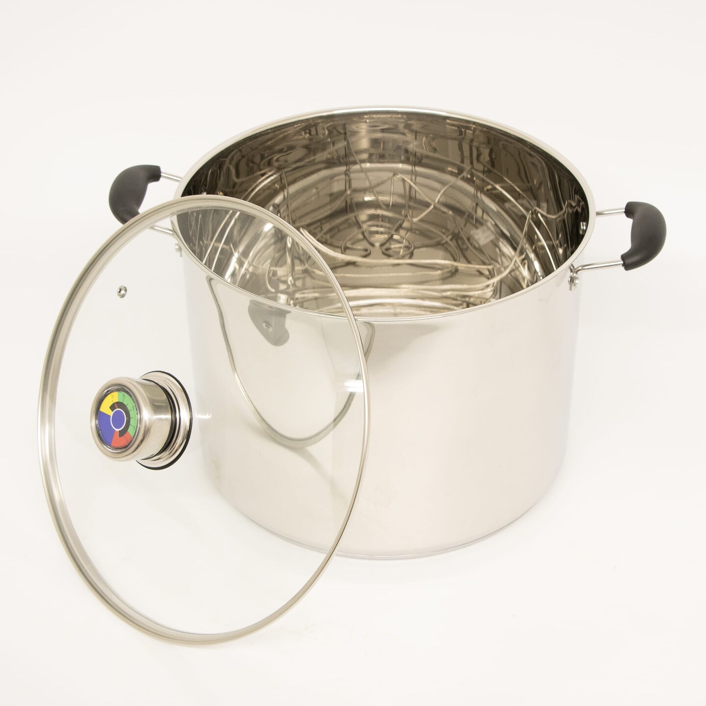 Lehman&#x27;s 21.5-Quart Water Bath Canner with Pressure Gauge, Durable Stainless Steel Stockpot for Home Canning and Preserving&#x200B;