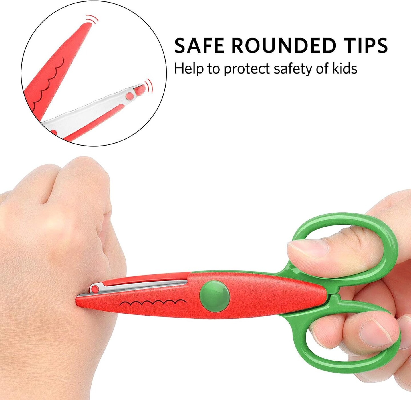 Craft Scissors Decorative Edge, ABS Resin Scrapbook Scissors with 6 Pattern, Safe for Kids, Smoothly Cutting, Set of 6, Funny&#x26;Colorful