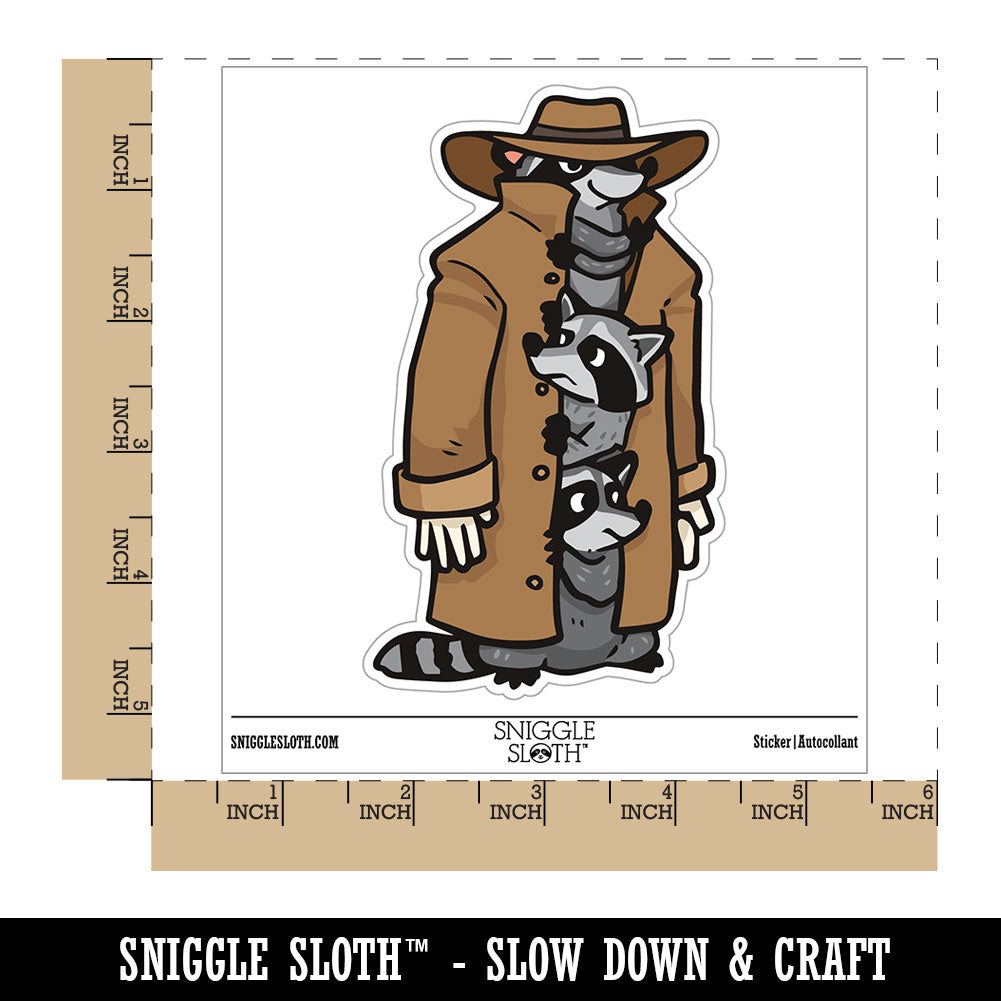 Water Bottle Sticker Set Three Raccoons In a Trench Coat Funny Cute  Waterproof Vinyl Stickers Pack Decal, Skateboard, Laptop, Car, Window,  Bumper