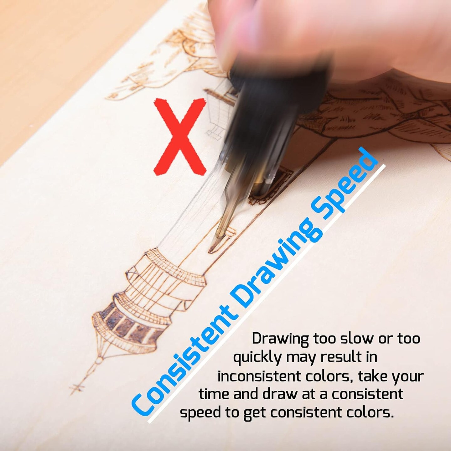 Wood Burning Kit 86-IN-1 with 51 Solid Points and 20 Wire Nibs Wood Burner with 2 Letter Number Stencils, 2 Unfinished Wood, 1 Pen Holder, Burning Tool