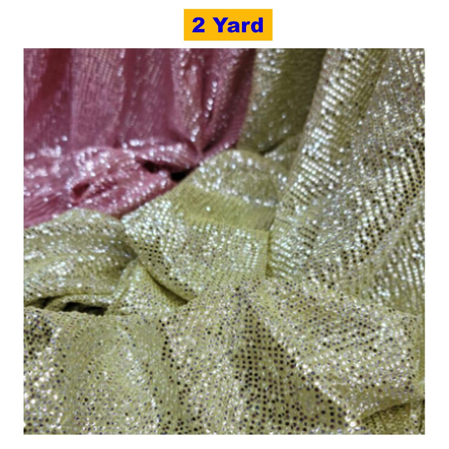 Yellow Neon Stretch Textured Silver Fabric