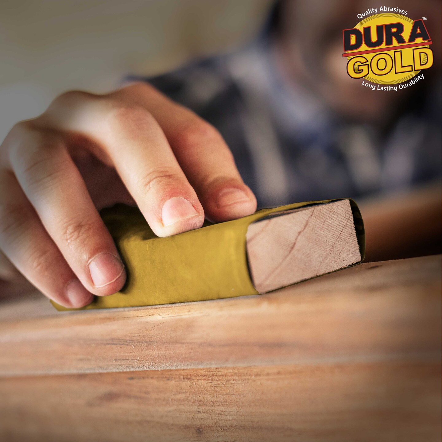240 Grit Gold - 1/4 Sheet Plain Backing Sandpaper 5.5&#x22; x 4.5&#x22; - For Palm Sanders - Box of 400