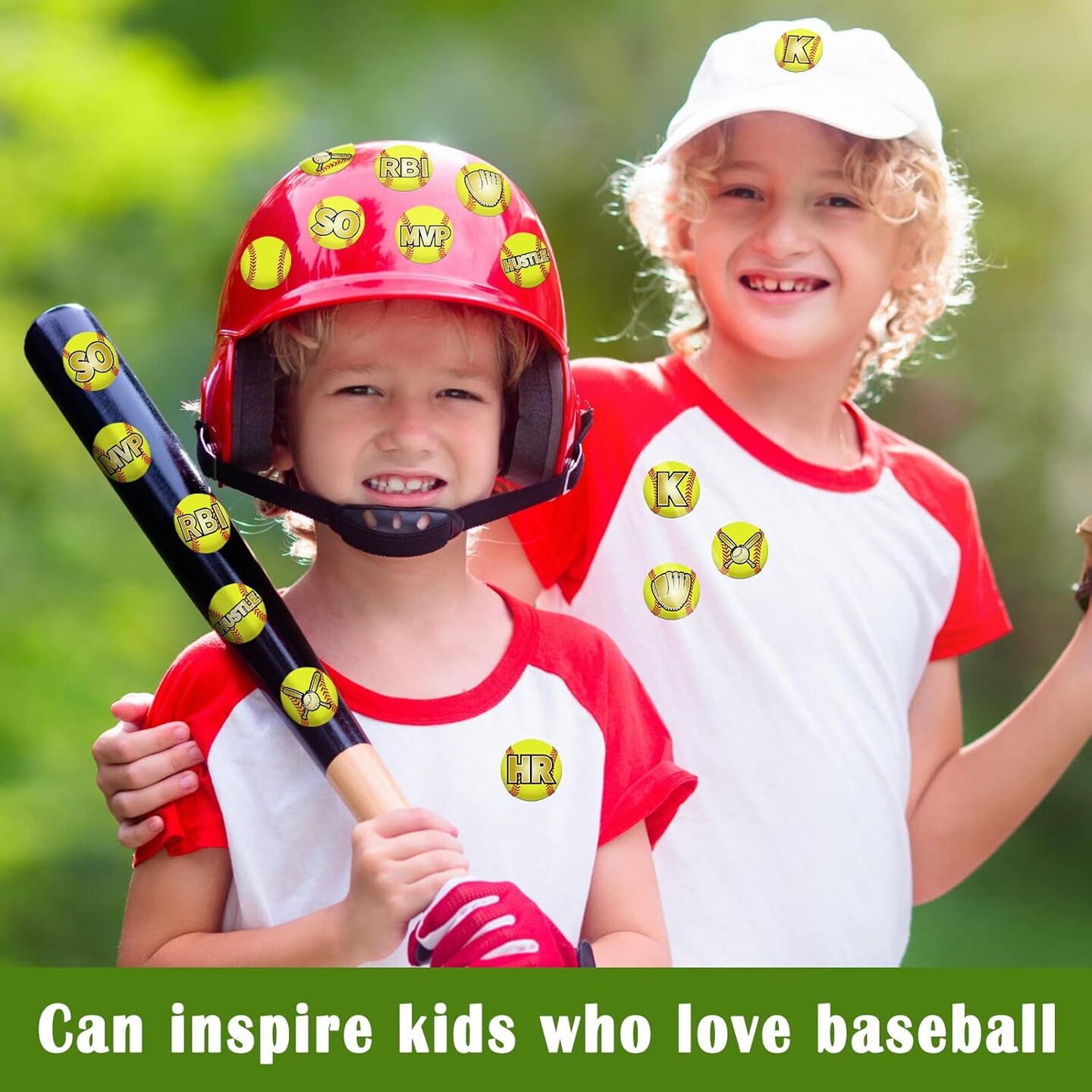 375 Pcs Softball Helmet Decals Award Self Adhesive Baseball Helmet Stickers Softball Baseball Decals Accessories for Girls Boys Women Men