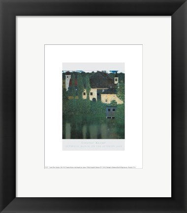 Framed Art Gustav Klimt Unterach Manor on the Attersee Lake - 10x8 for Fine Art Lovers